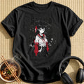 Aikra Schoolgirl Monochrome Red Accent - Black