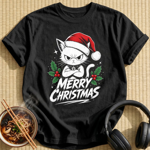Angry Kitty Merry Christmas 93 - Black
