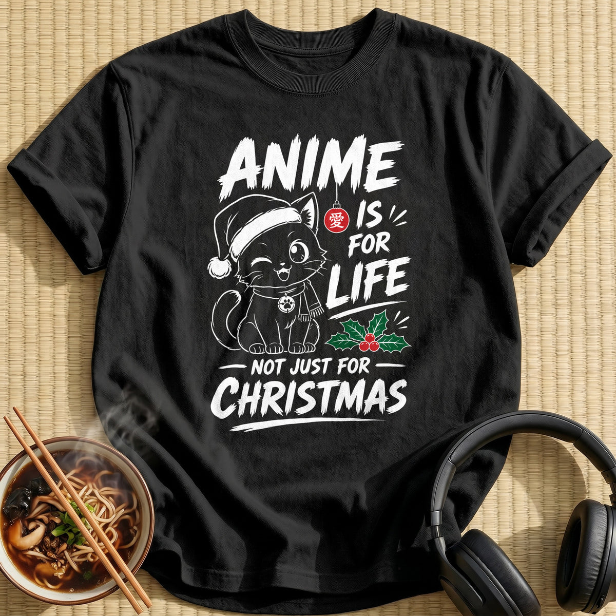 Anime Is For Life Not Just For Christmas 24 - Black