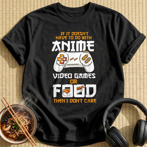 Anime Video Games Or Food - Black