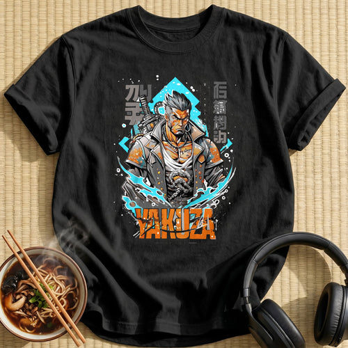 Armed Yakuza Gangster Warrior Portrait - Black