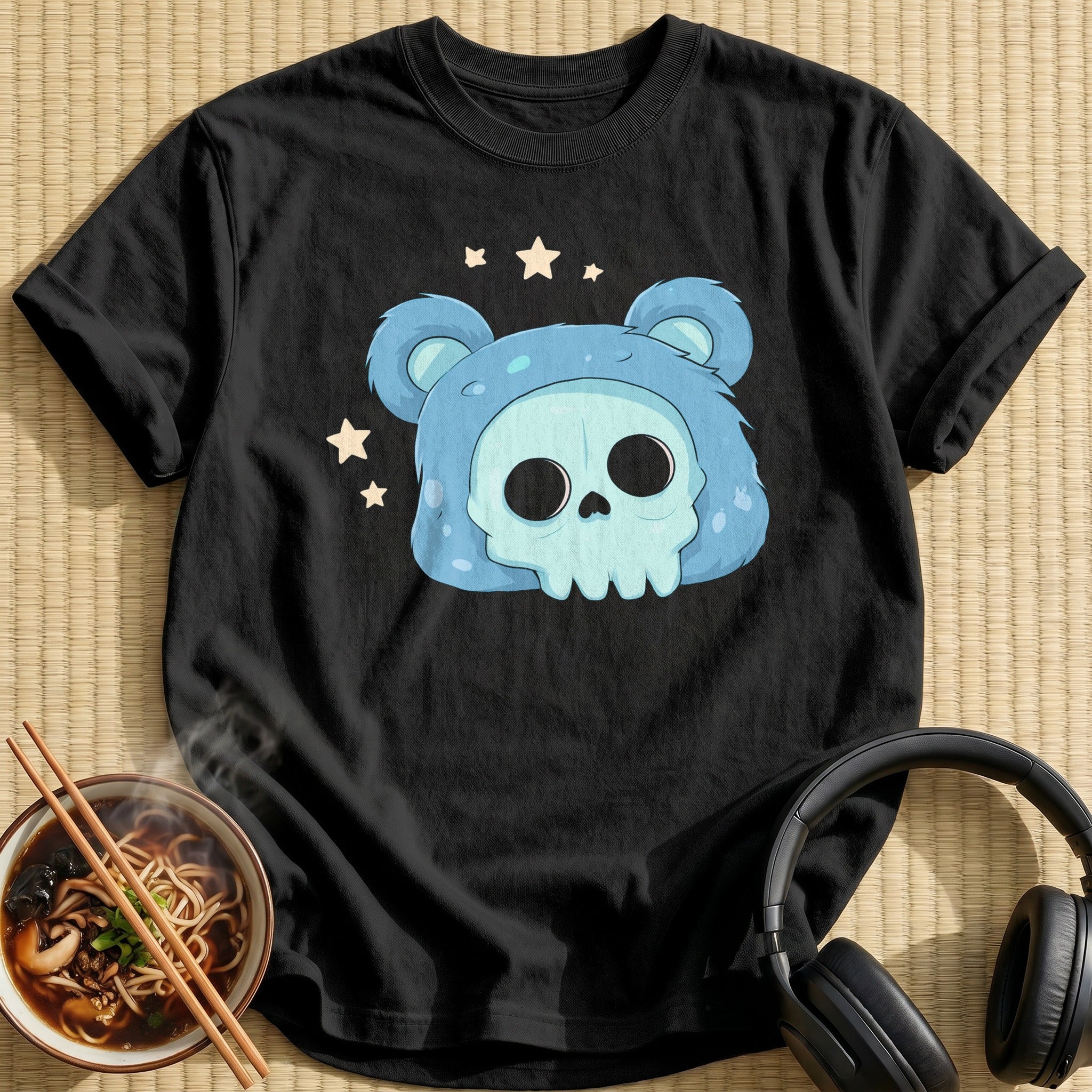 Blue Bear Hood Skull
