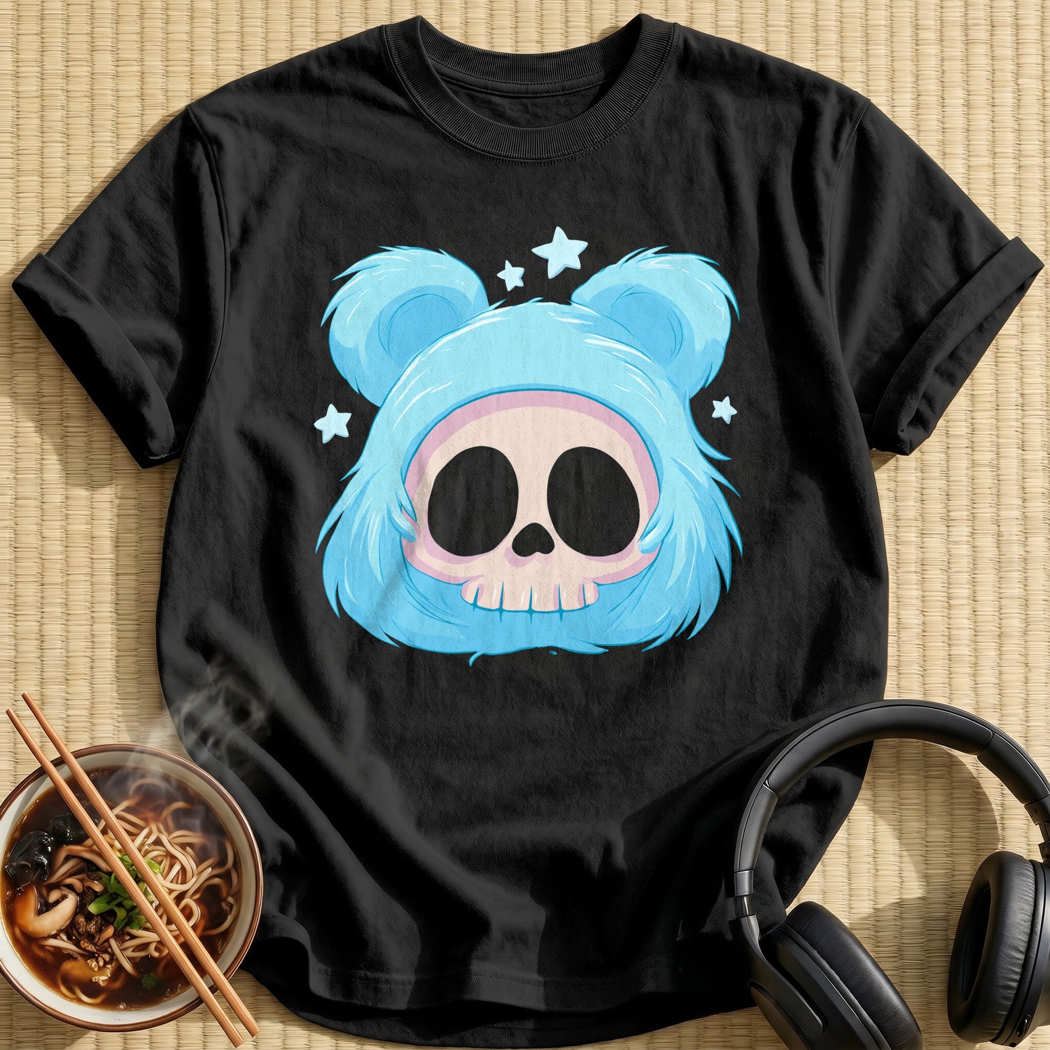 Blue Bear Hood Skull