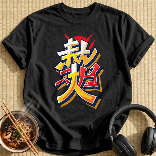 Bold Japanese Kanji Graffiti Lettering - Black