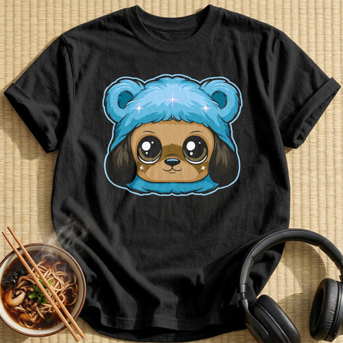Brown Puppy Blue Hood