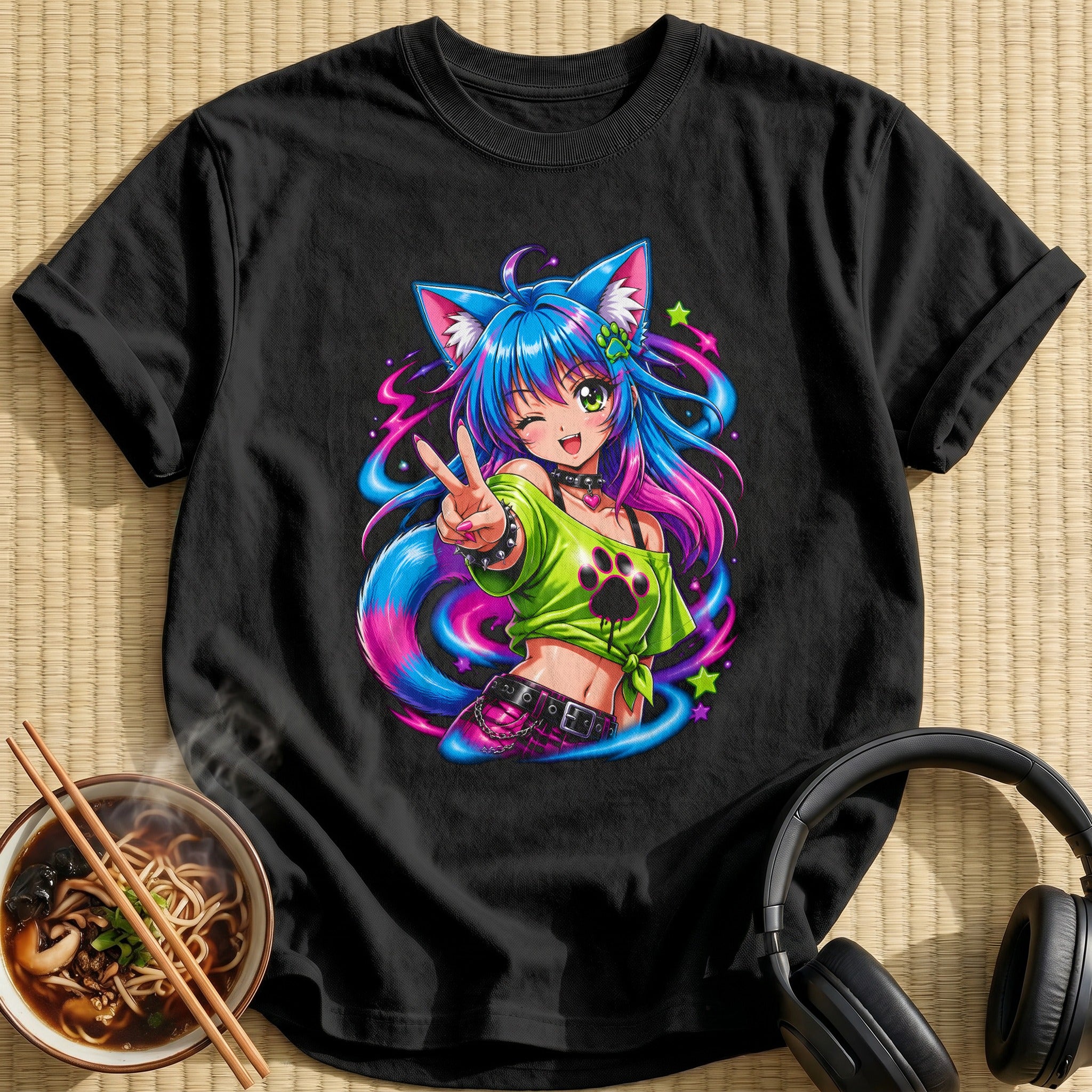 Catgirl Mascot 46 - Black