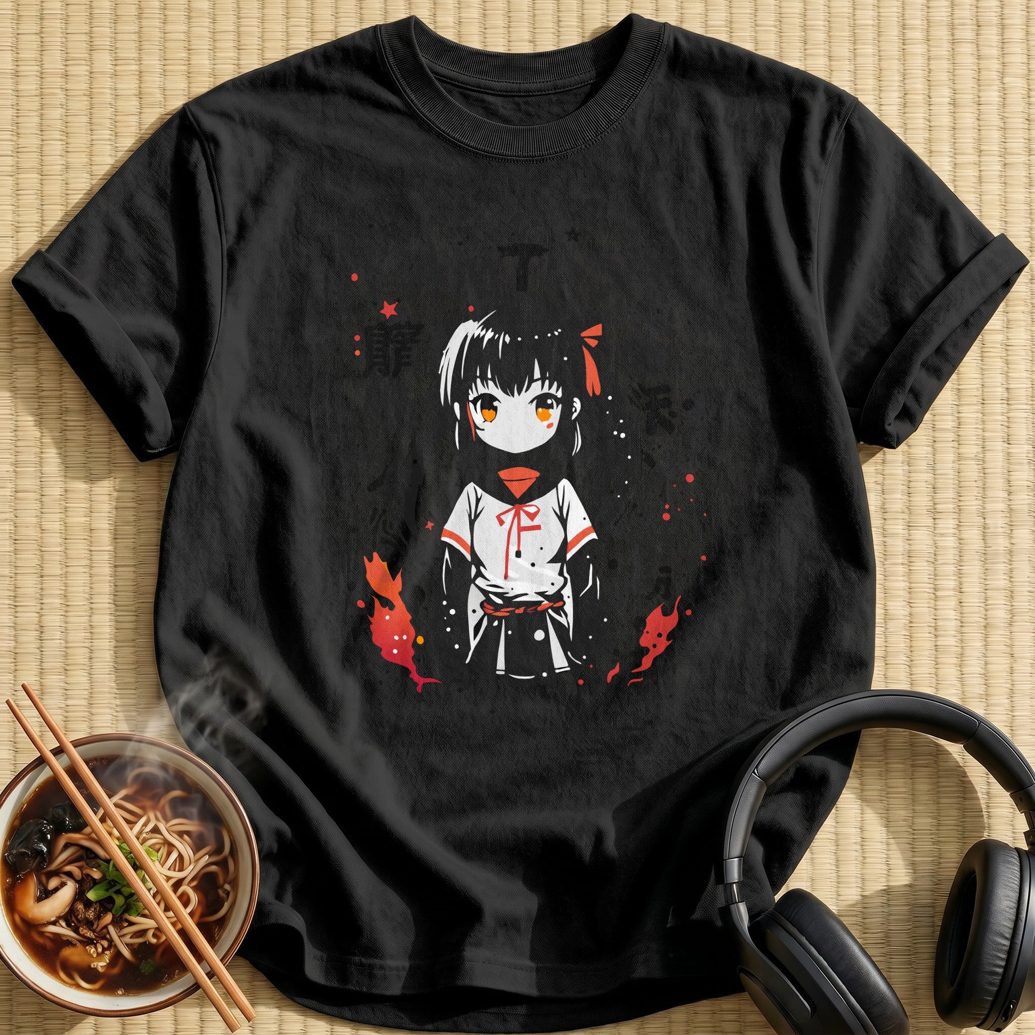Cute Fantasy Schoolgirl With Twintails - Black