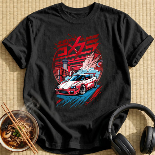 Drifting Sports Car Tokyo Tower - Black