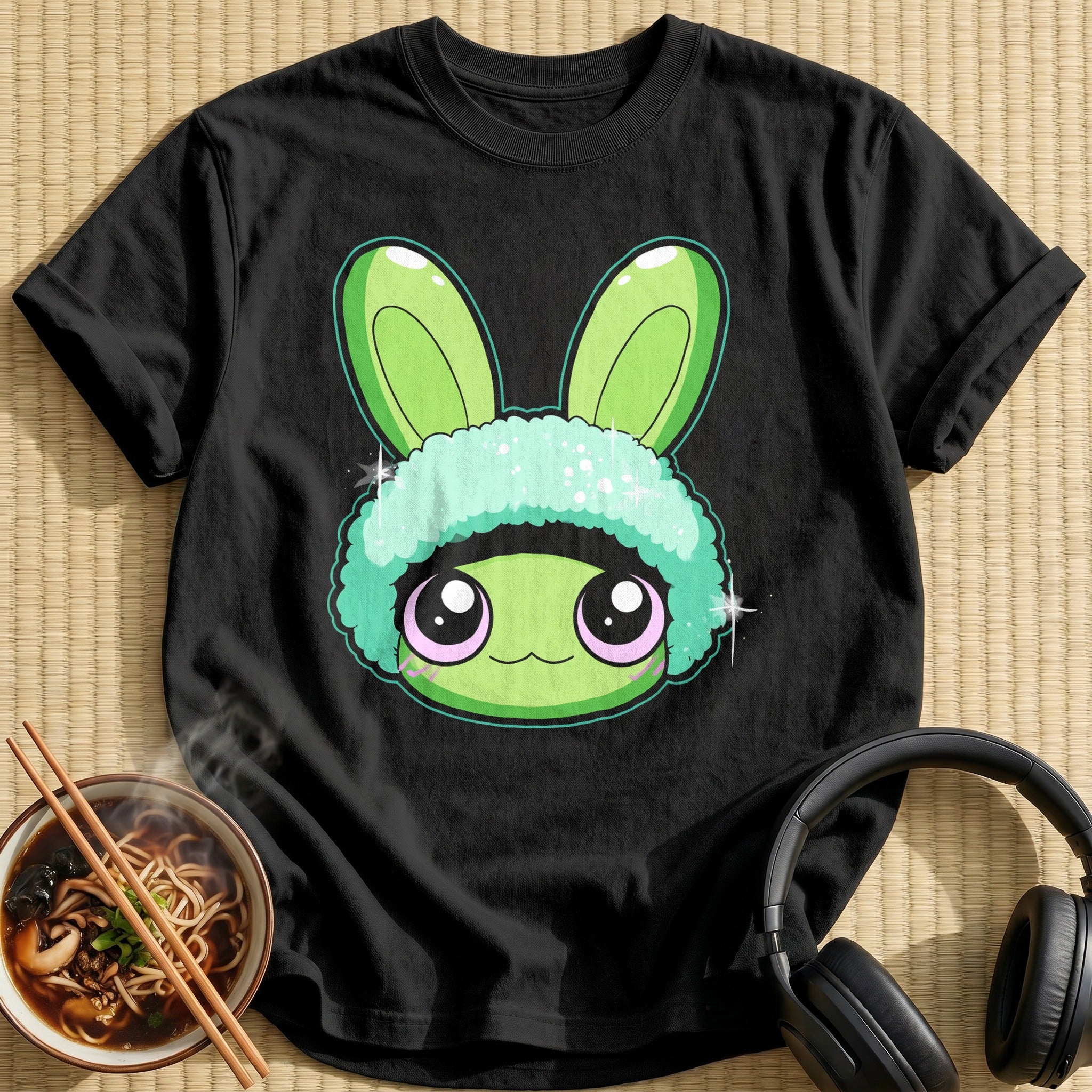 Frog Mint Bunny Hood