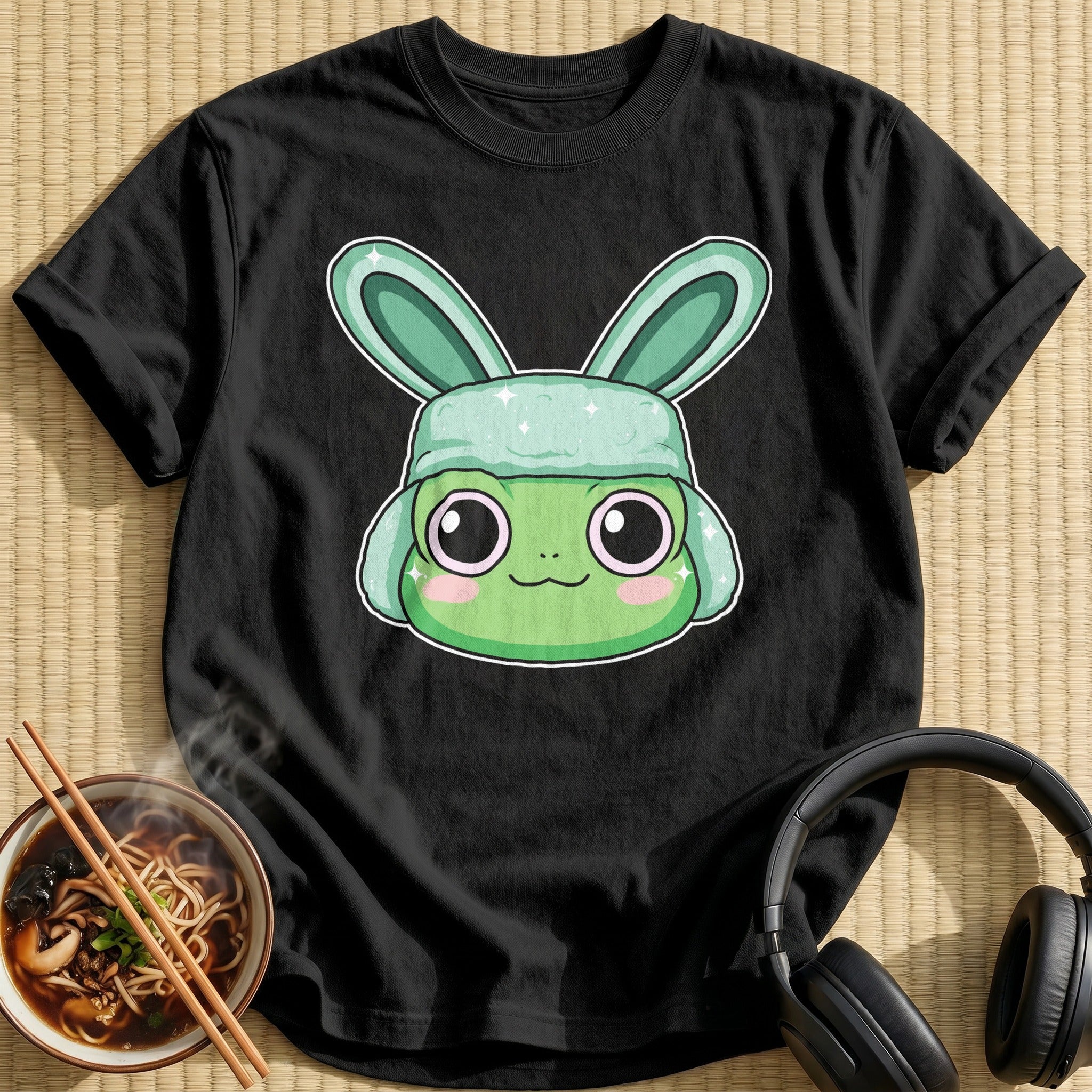 Frog Mint Bunny Hood