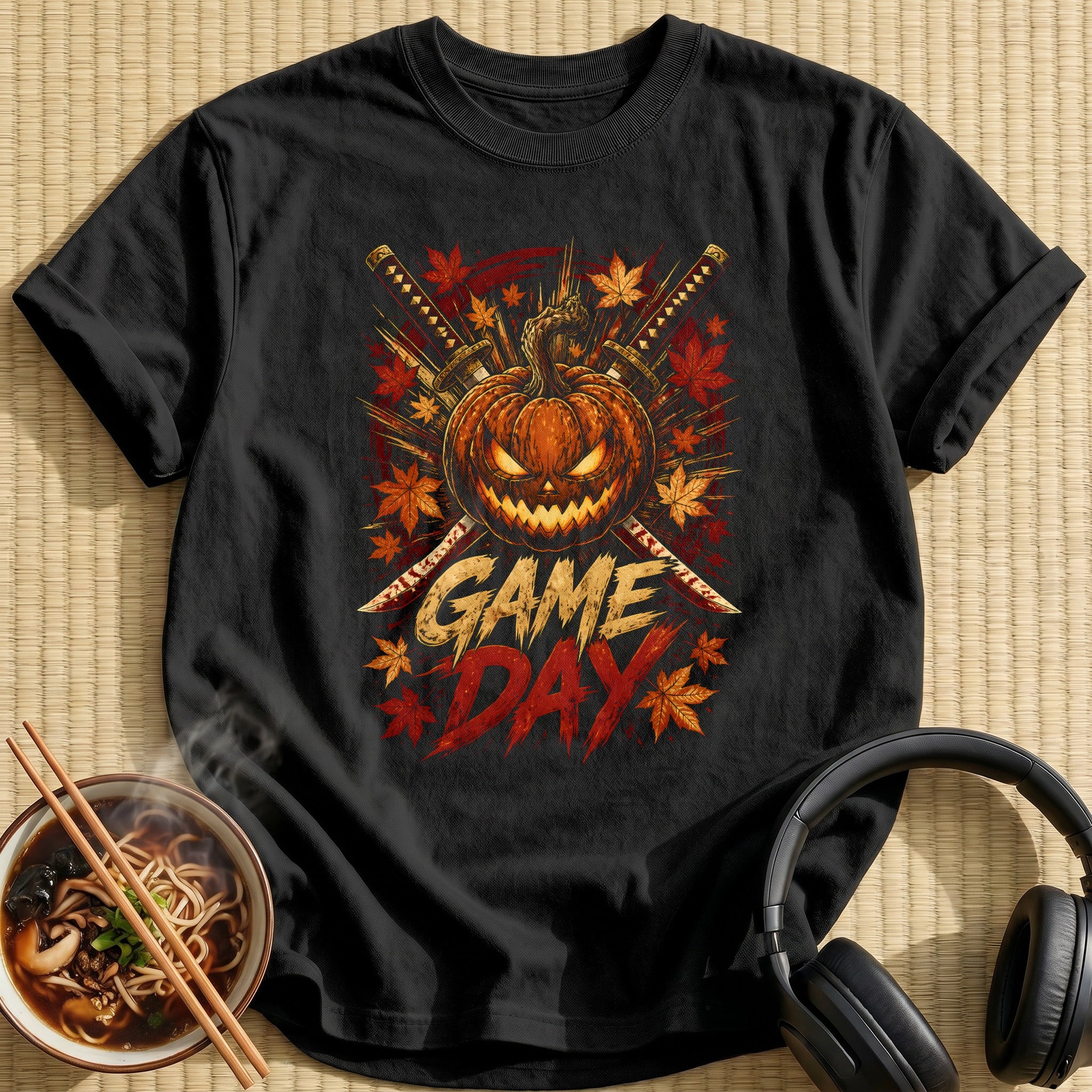 Game Day Pumpkin - Black