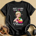 Girl Who Loves Anime Noodles - Black