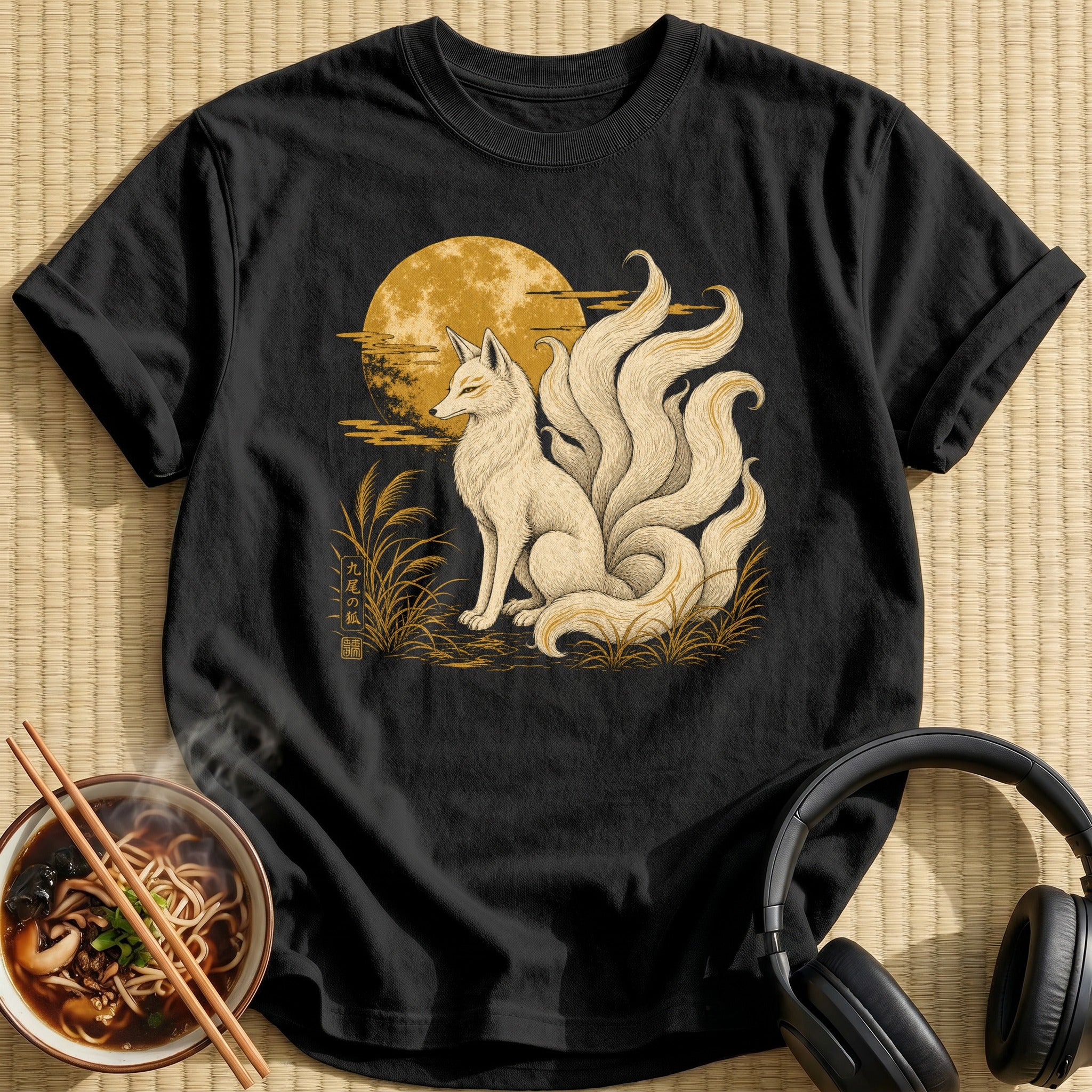 Golden Nine Tailed Fox Moon