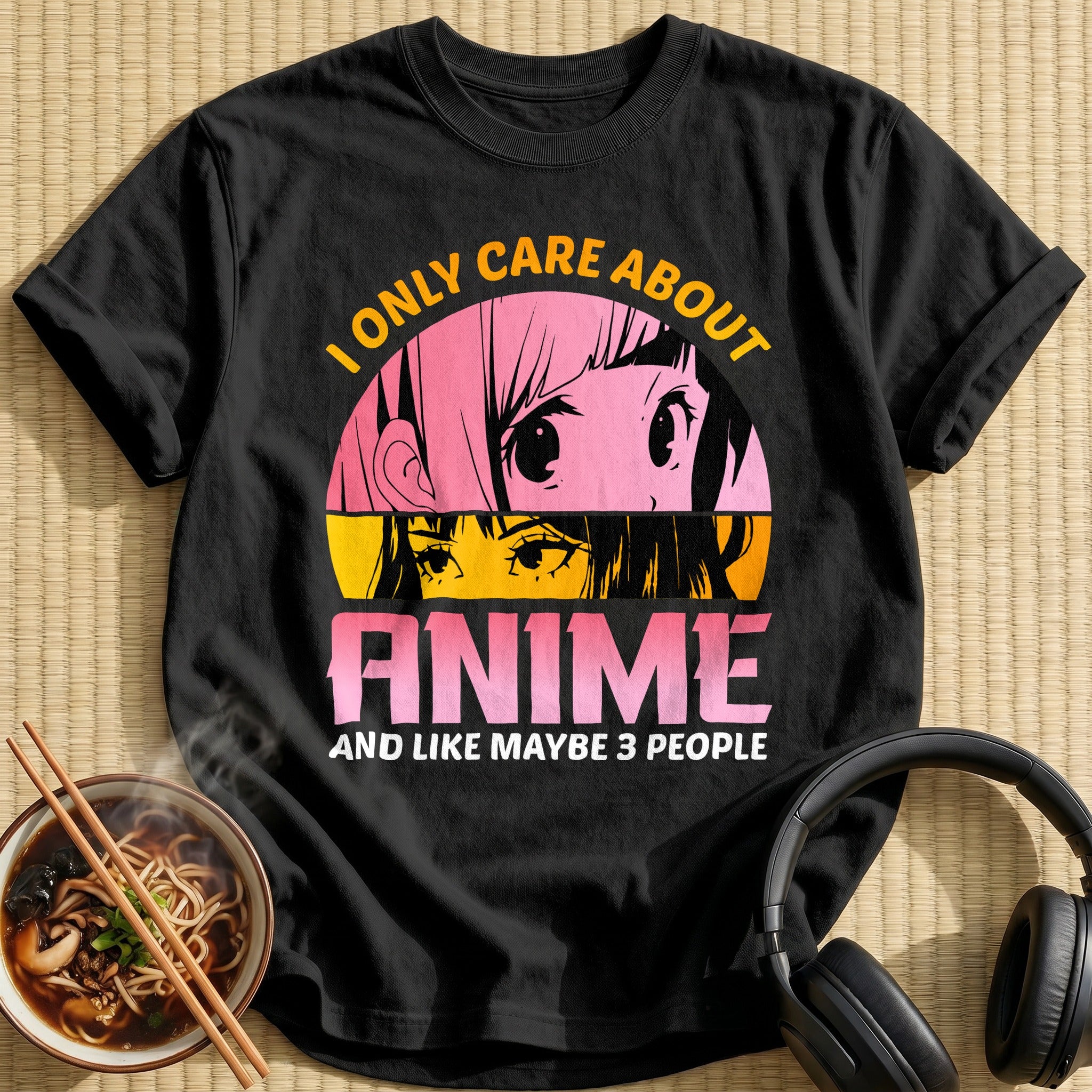 I Only Care About Anime Eyes - Black