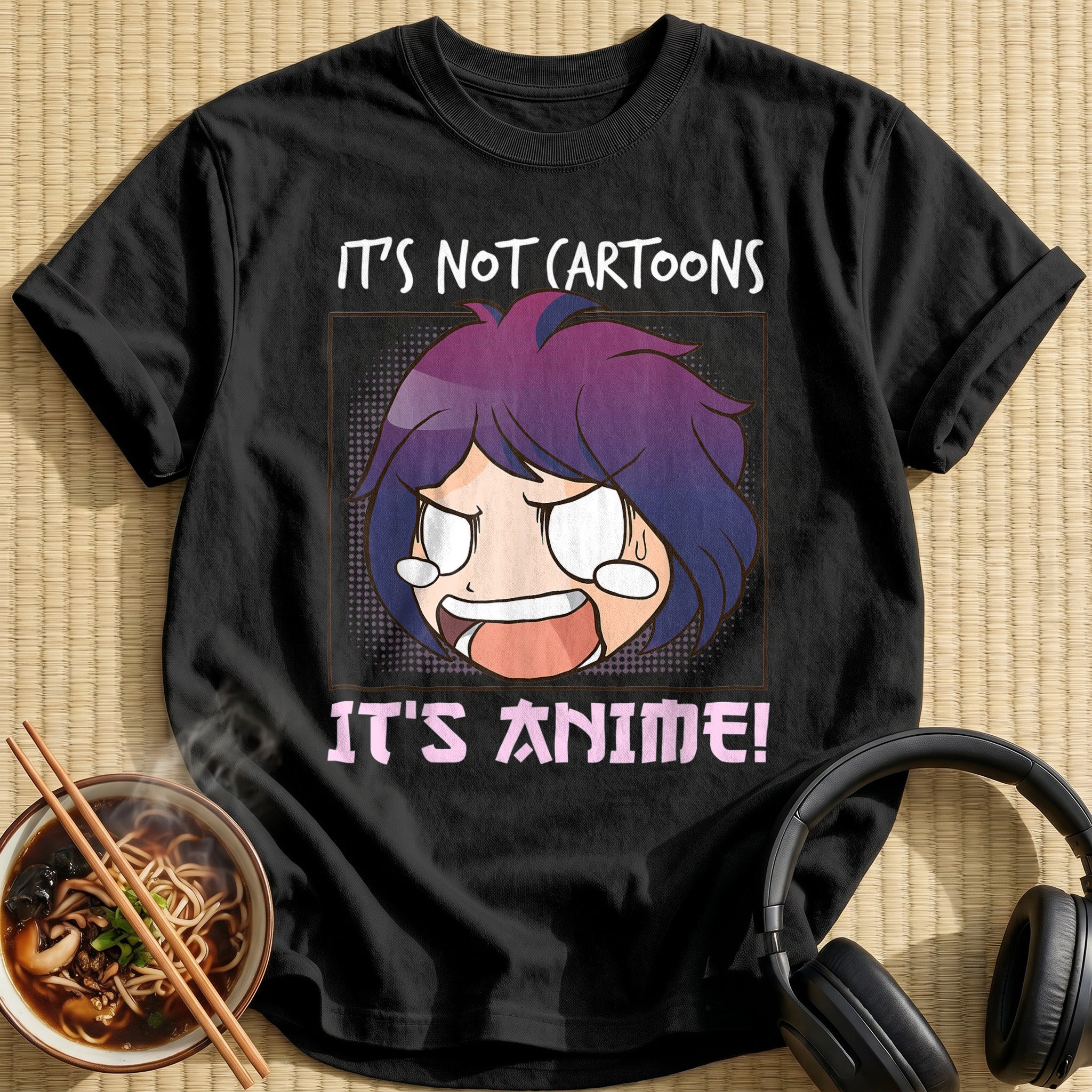 Its Not Cartoons Its Anime Chibi - Black