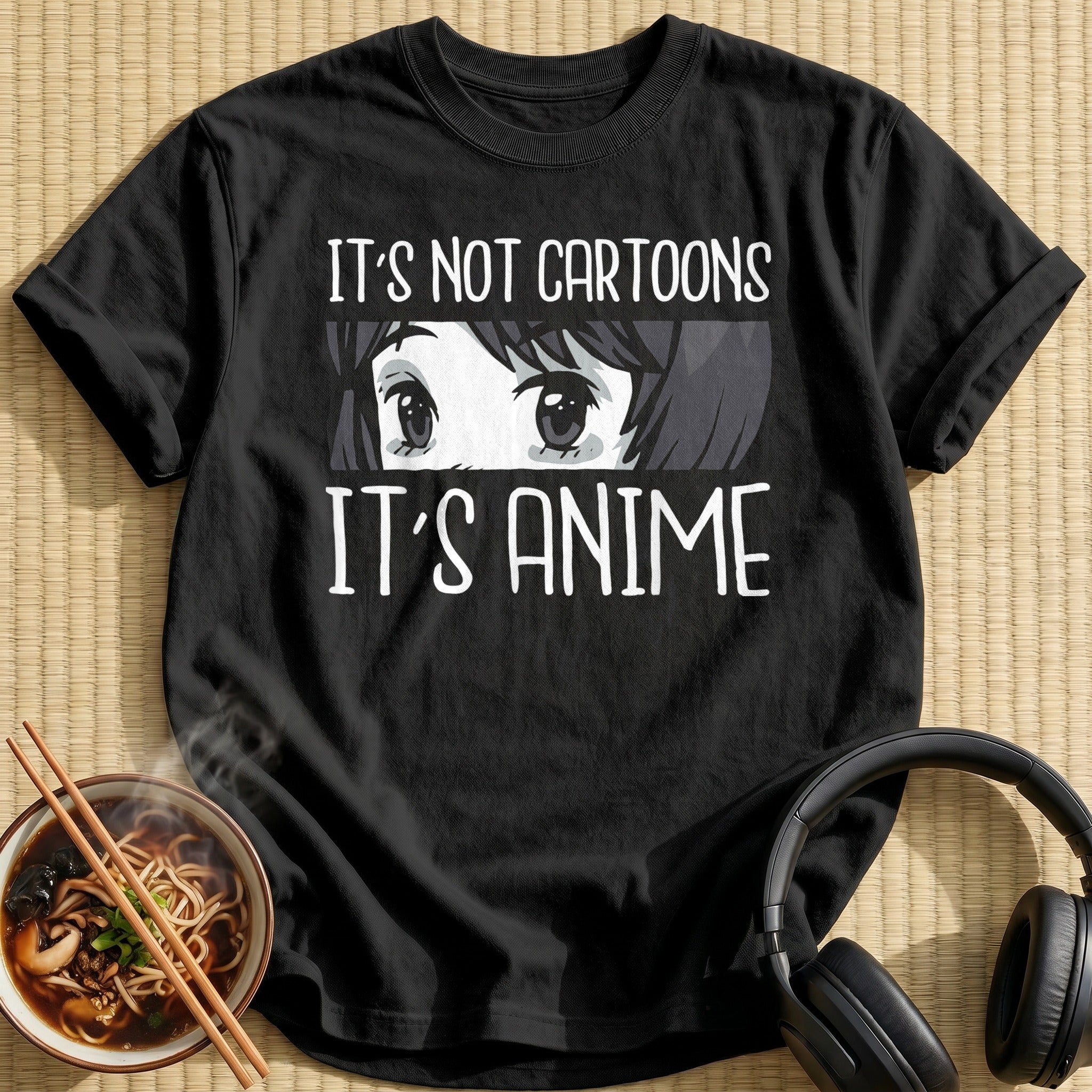 Its Not Cartoons Its Anime Eyes - Black