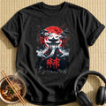 Japanese Temple Red Sun Landscape - Black