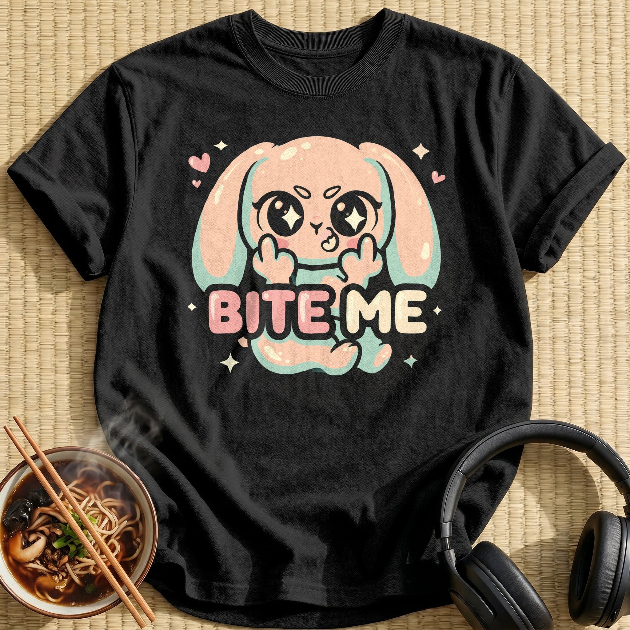 Kawaii Chibi Bunny Saying Bite Me