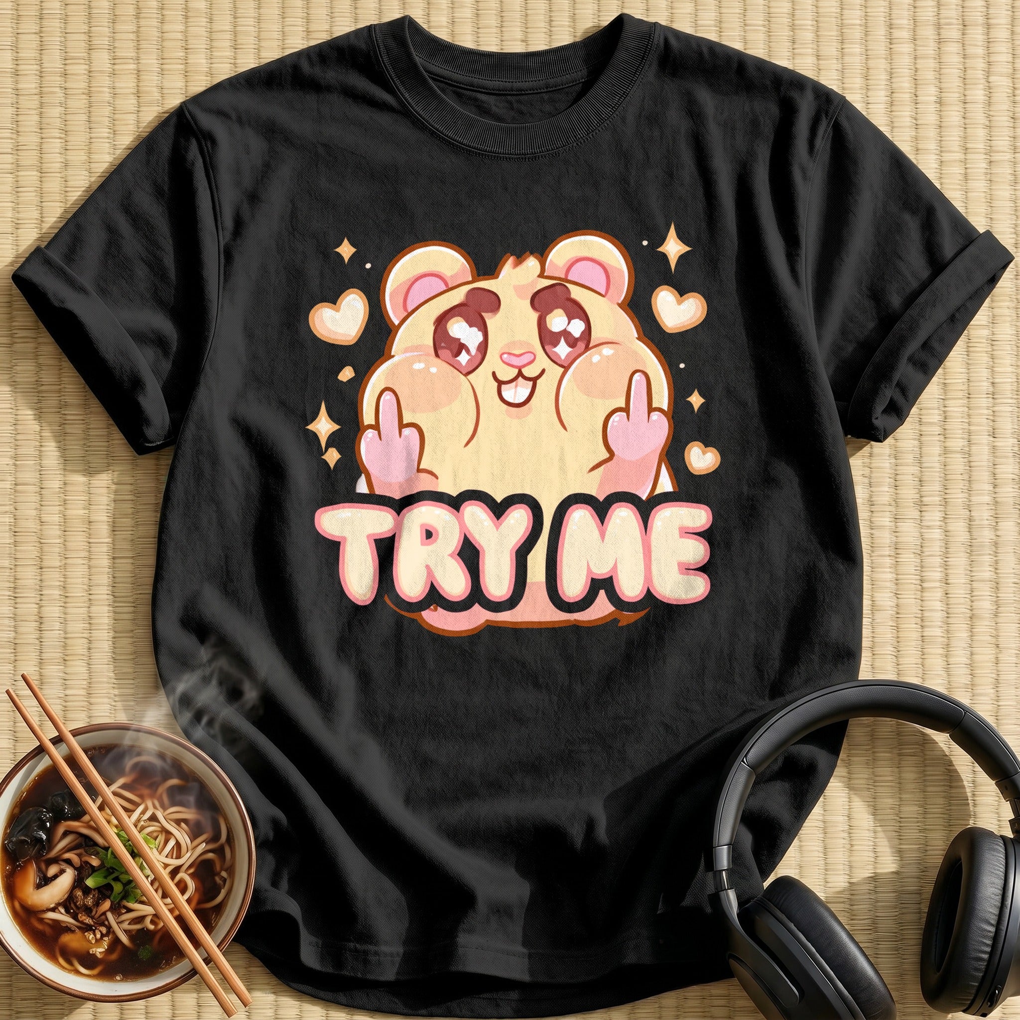 Kawaii Chibi Hamster Saying Try Me