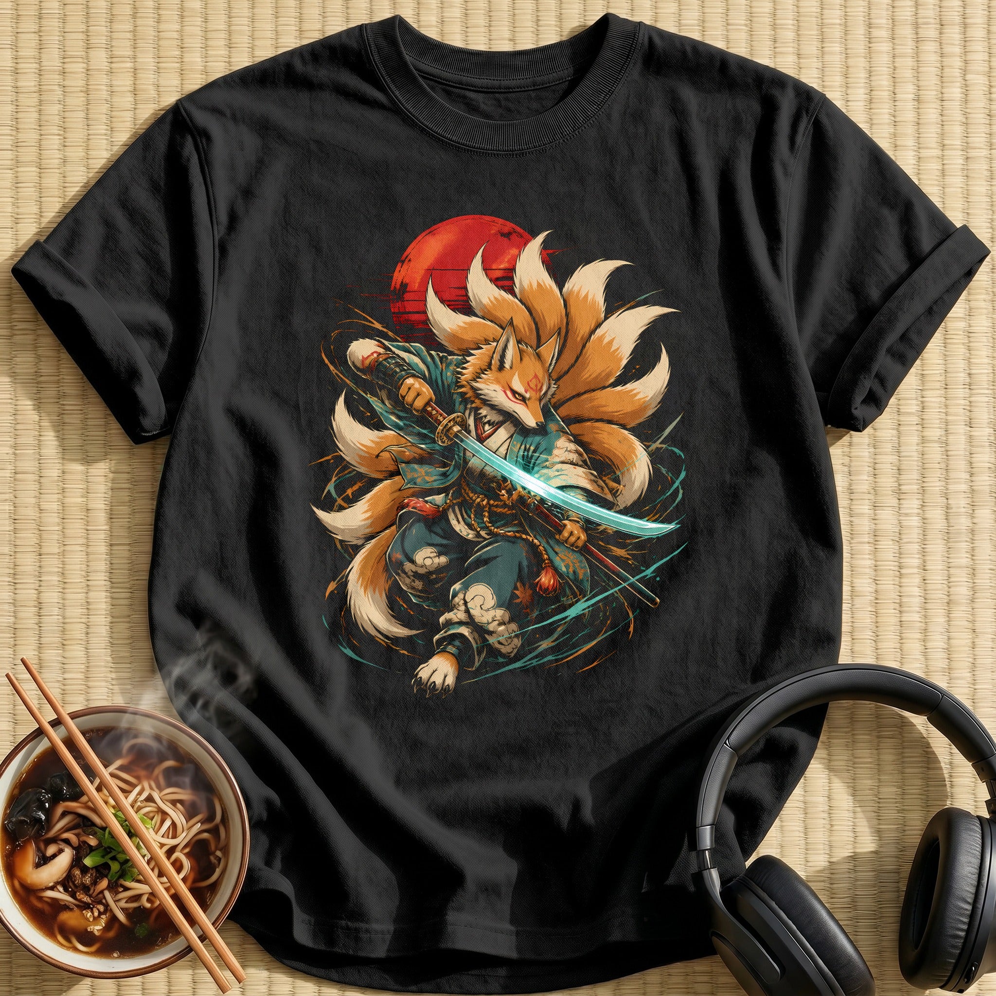 Kitsune Fox Samurai 70 - Black