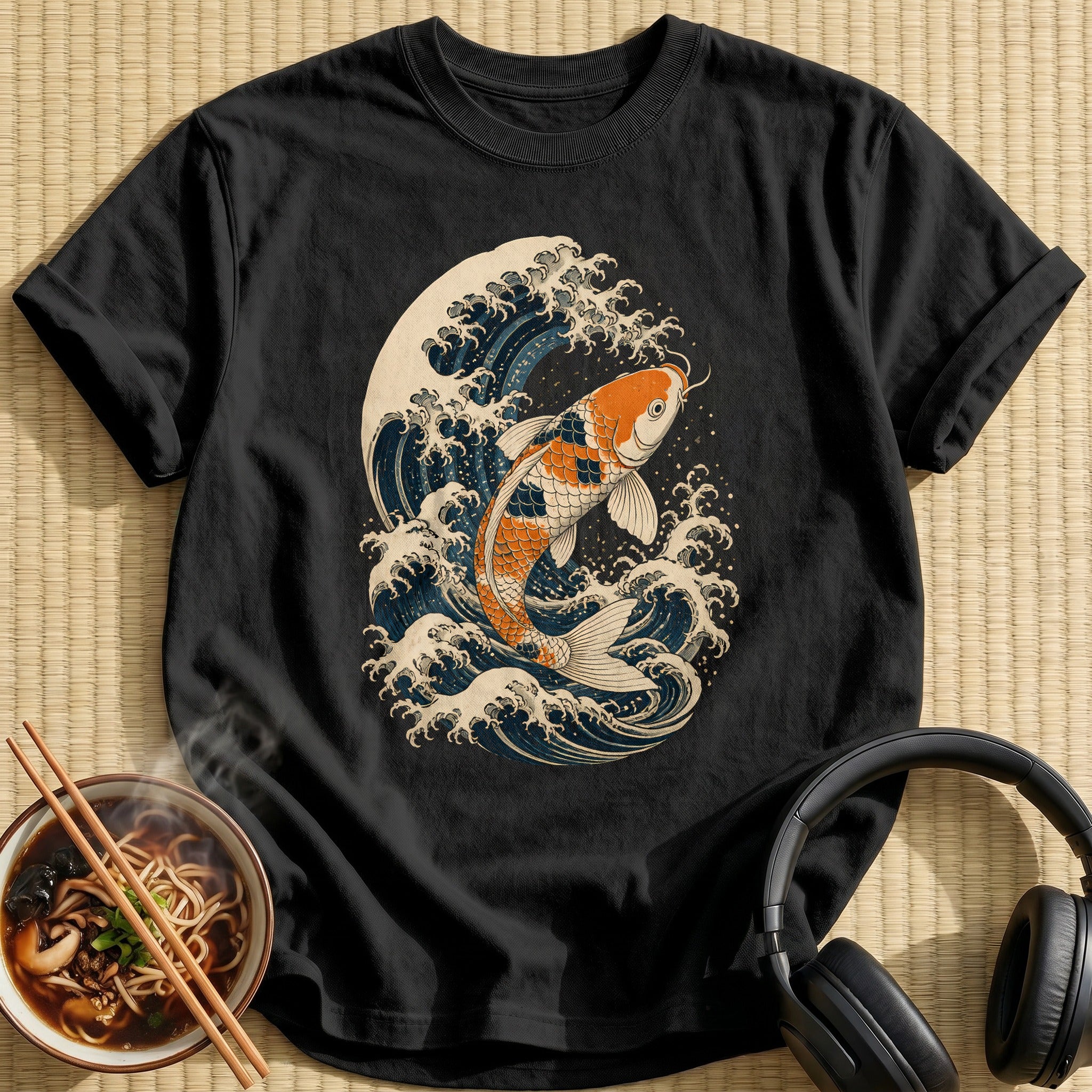 Koi Great Wave 33 - Black