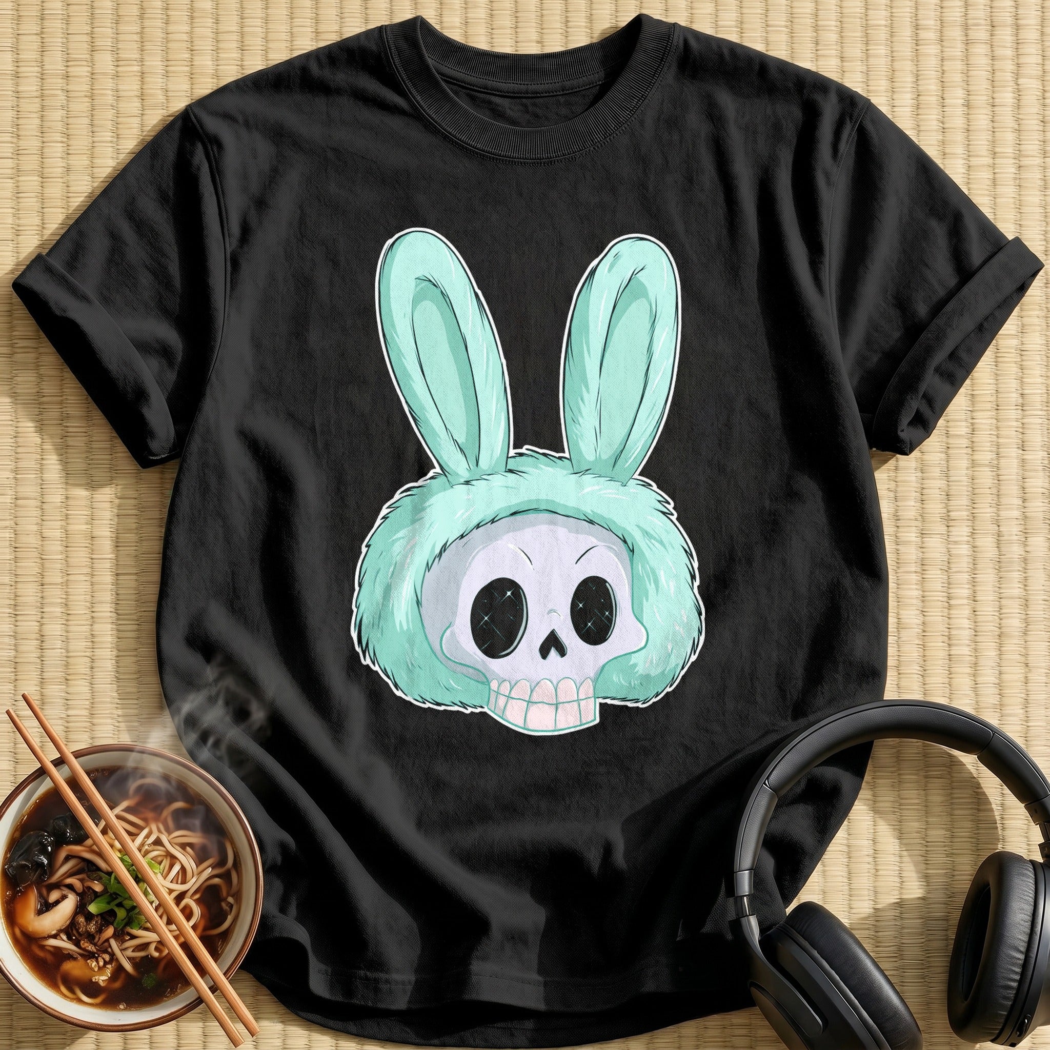 Mint Bunny Ears Skull