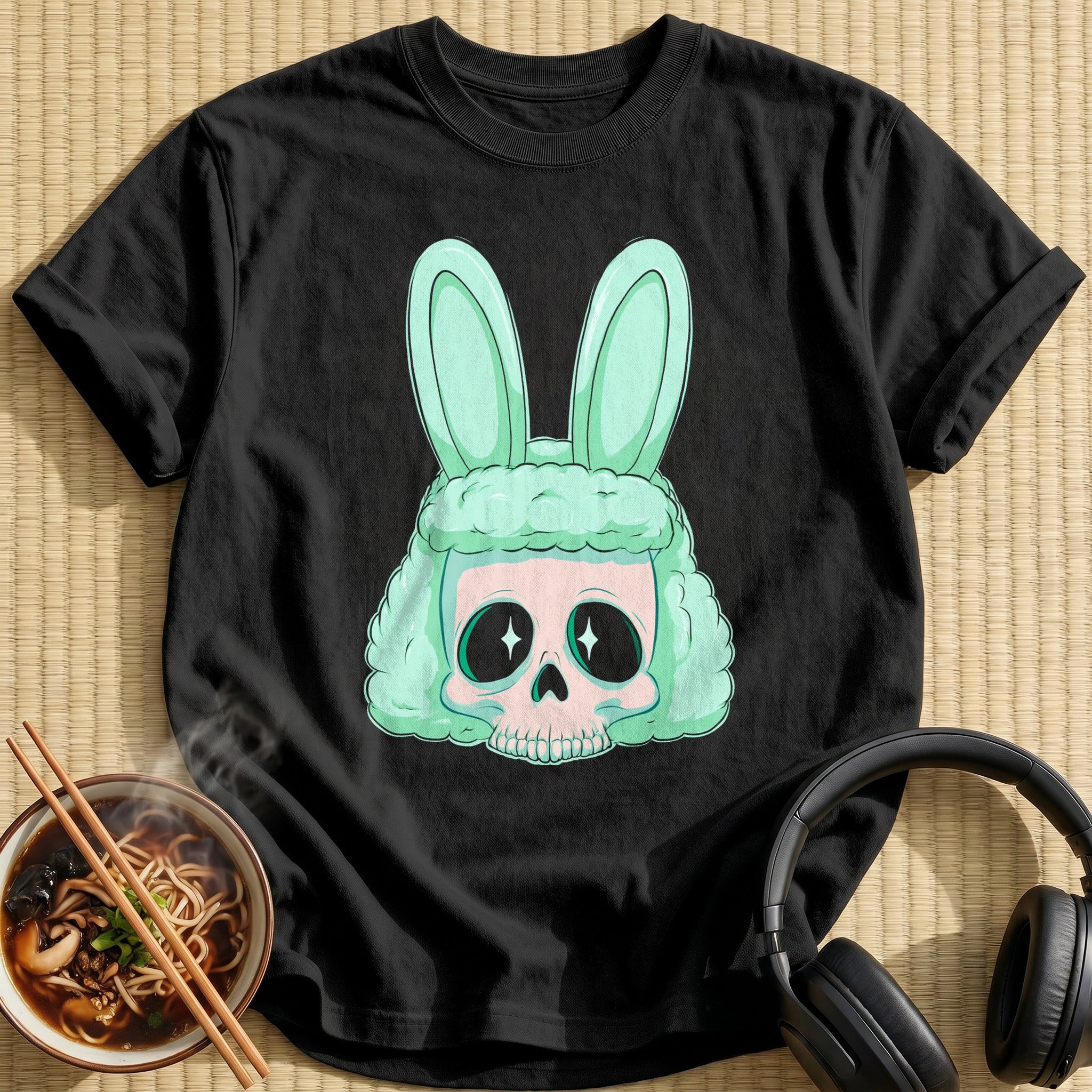 Mint Bunny Ears Skull