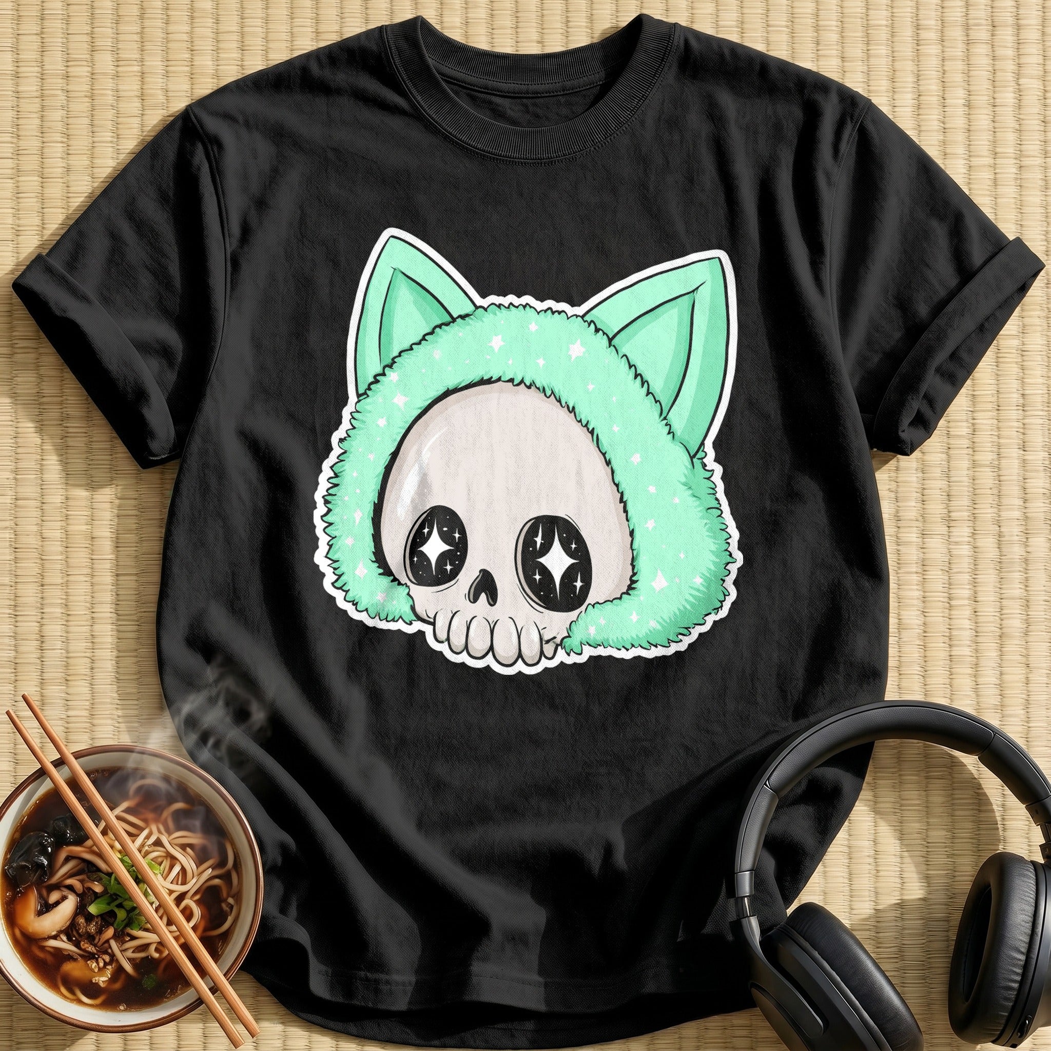 Mint Cat Hood Skull