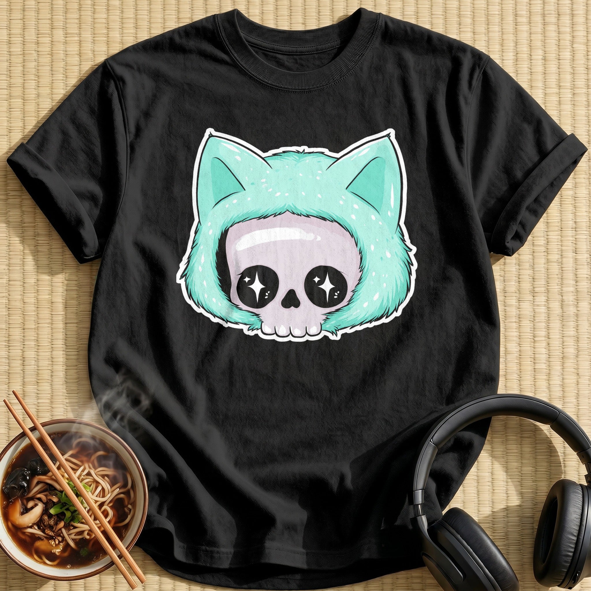 Mint Cat Hood Skull