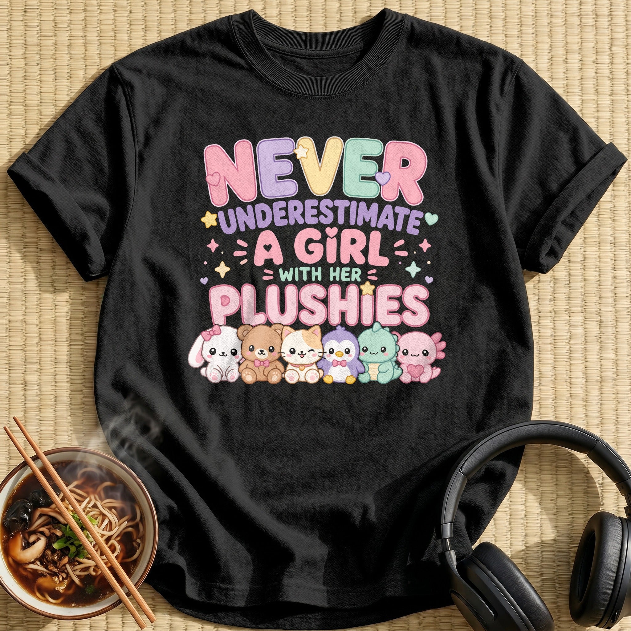 Never Underestimate A Girl With Her Plushies
