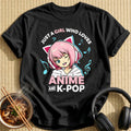 Pink Cat Headphones Music Girl - Black