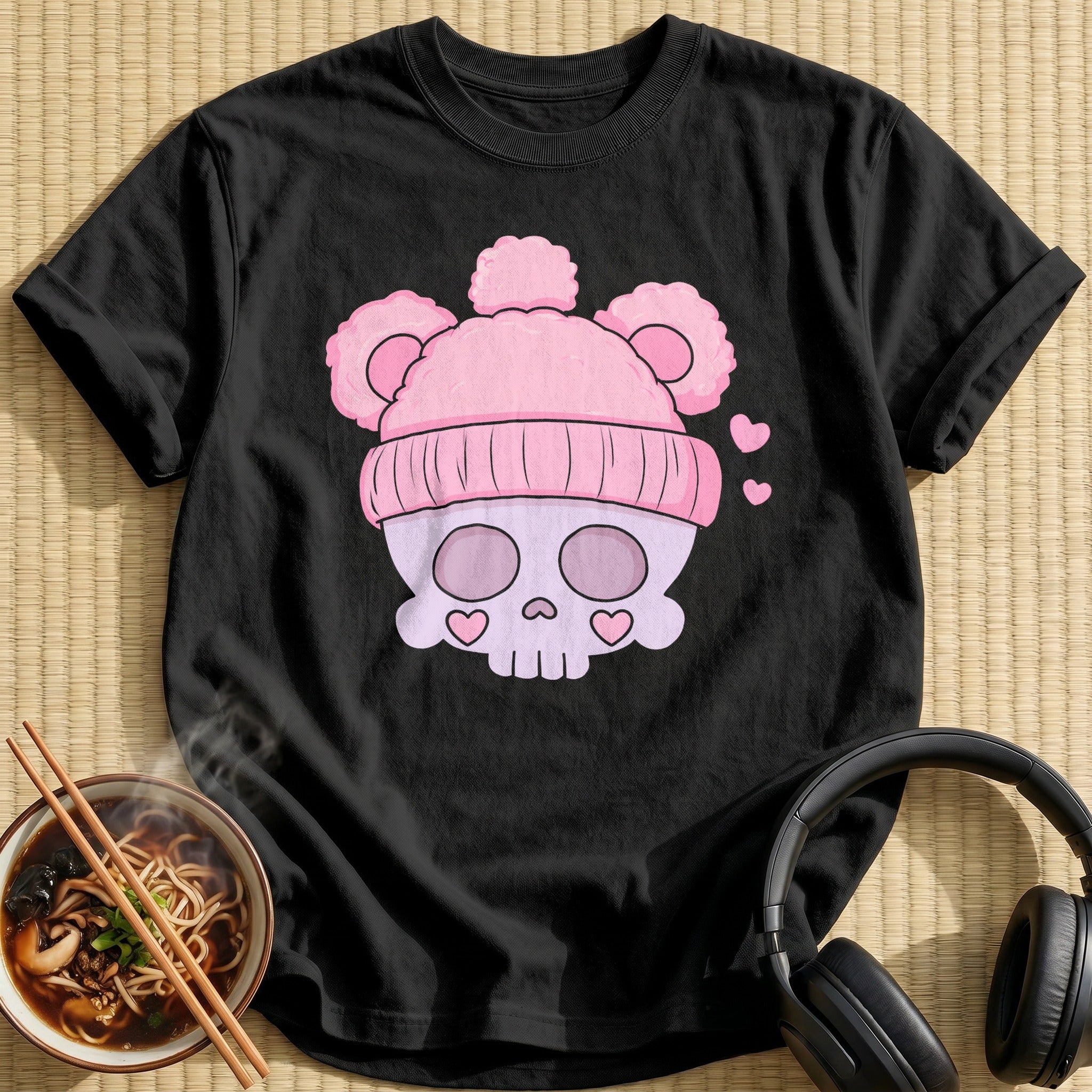 Pink Pom Beanie Skull