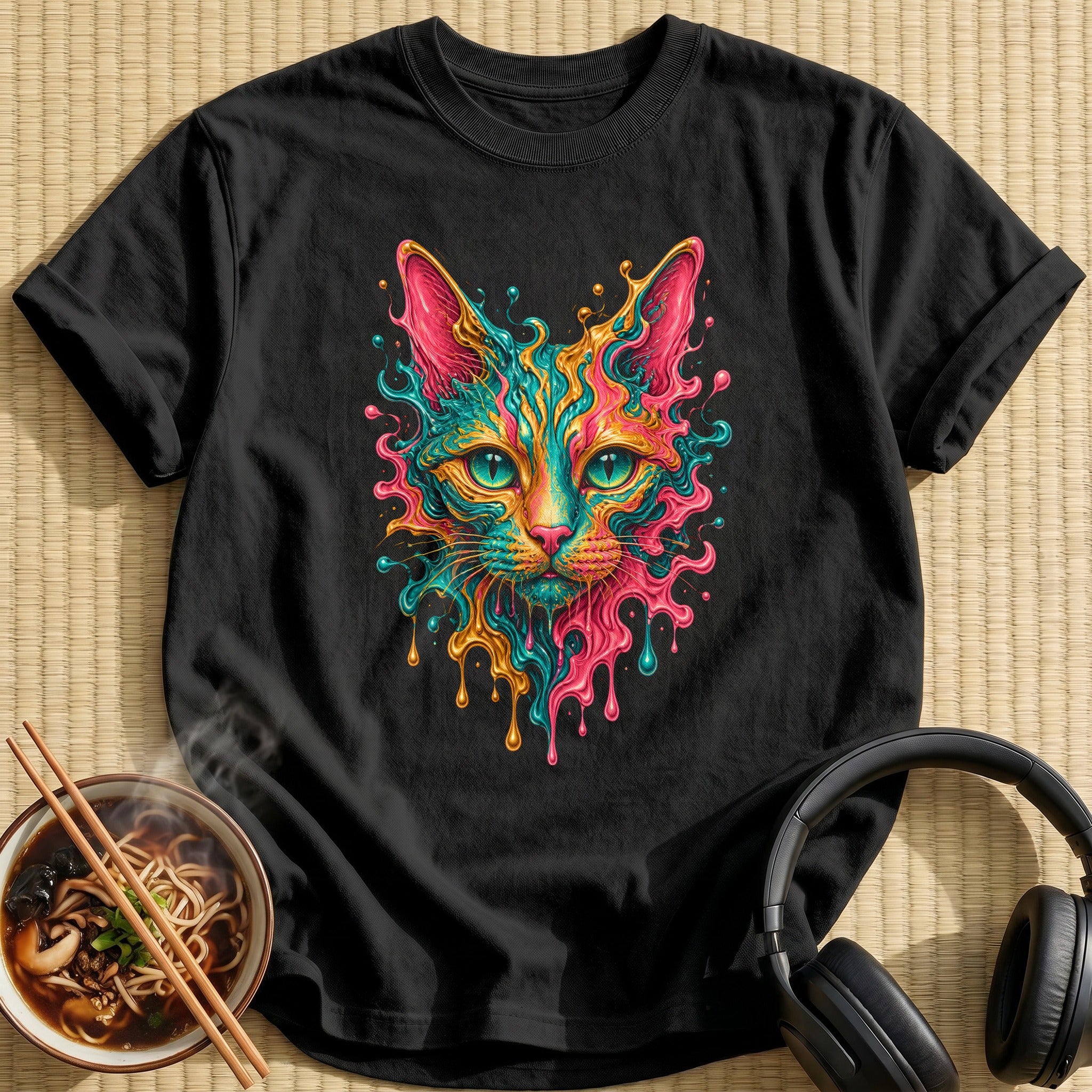 Psychedelic Cat 51 - Black