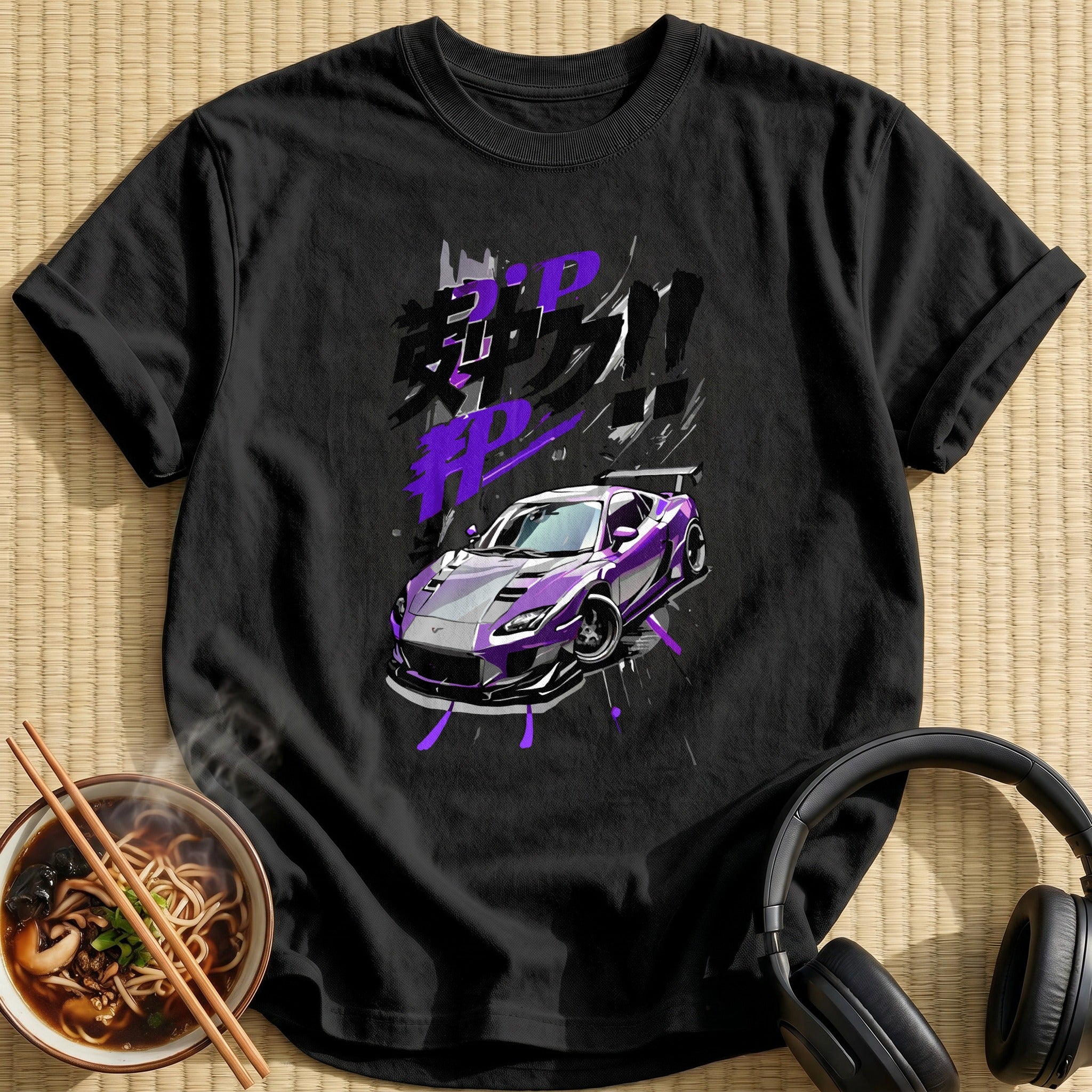 Purple Drifting Anime Sports Car - Black