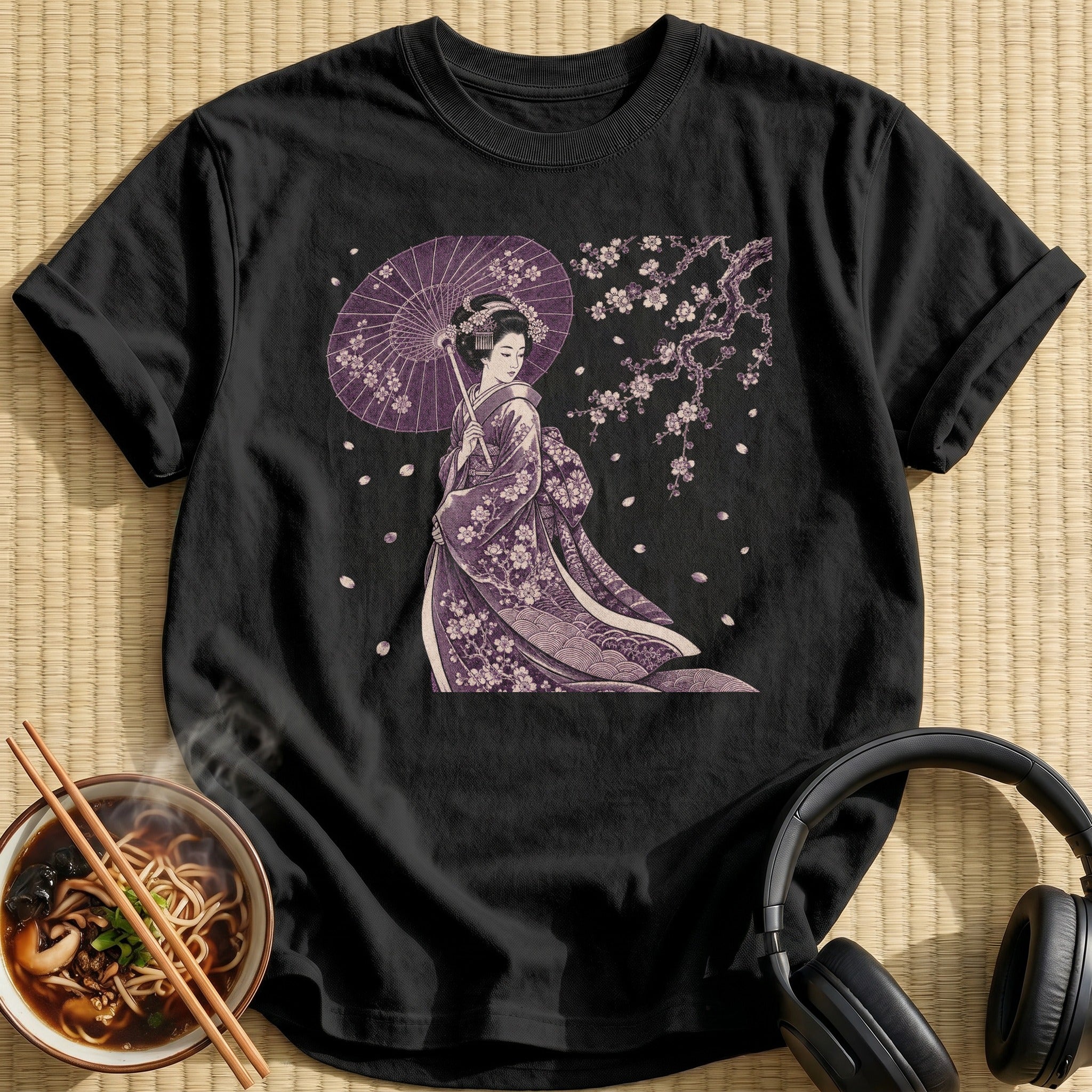 Purple Geisha Parasol Cherry Blossoms