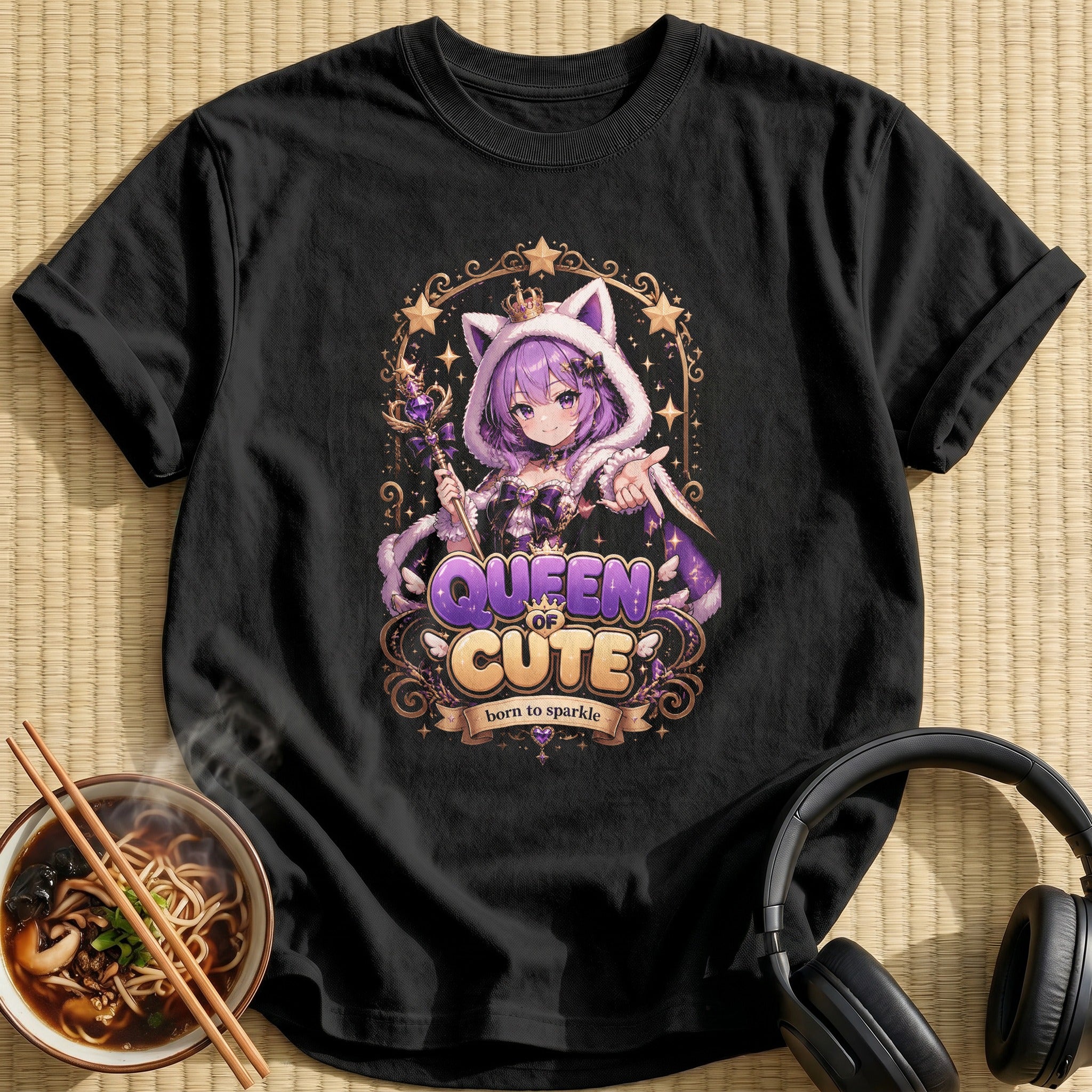 Queen Of Cute (royal purple & gold)