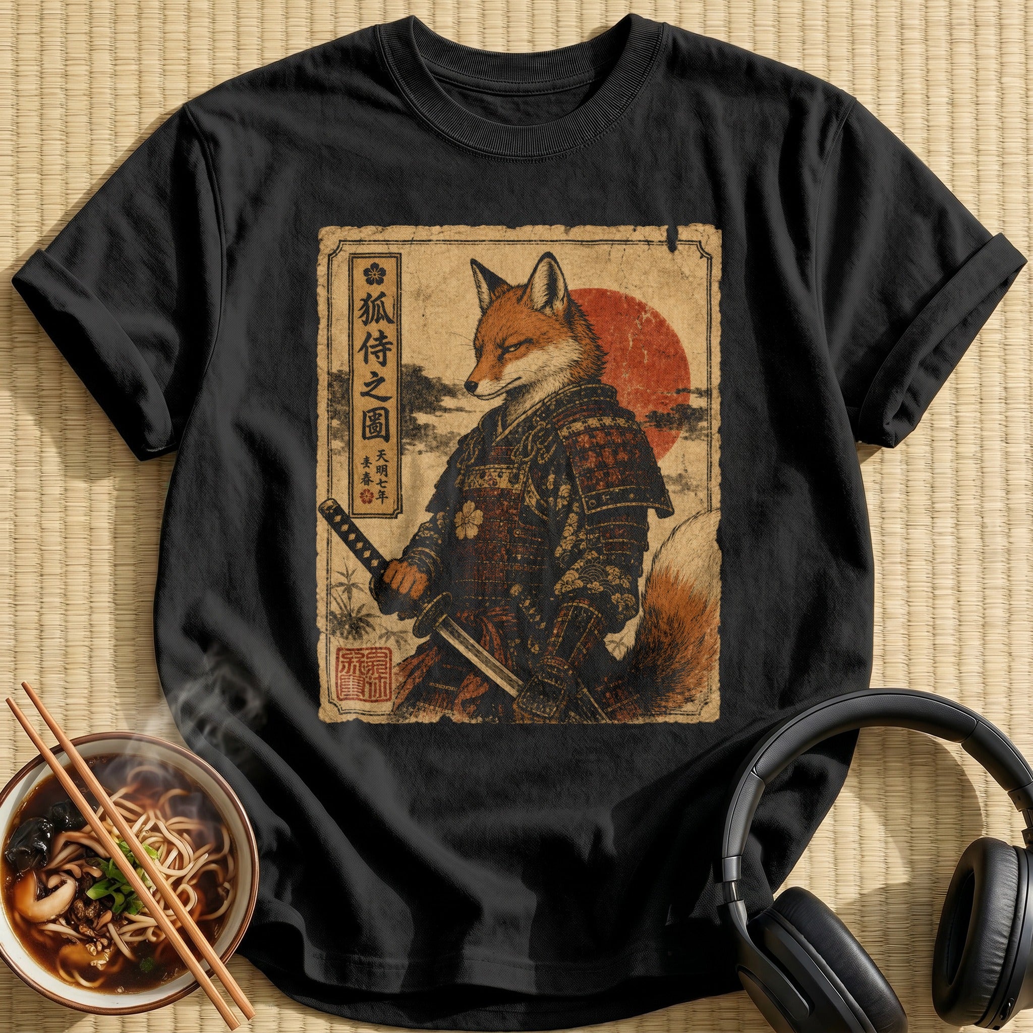 Red Fox Warrior Vintage Poster