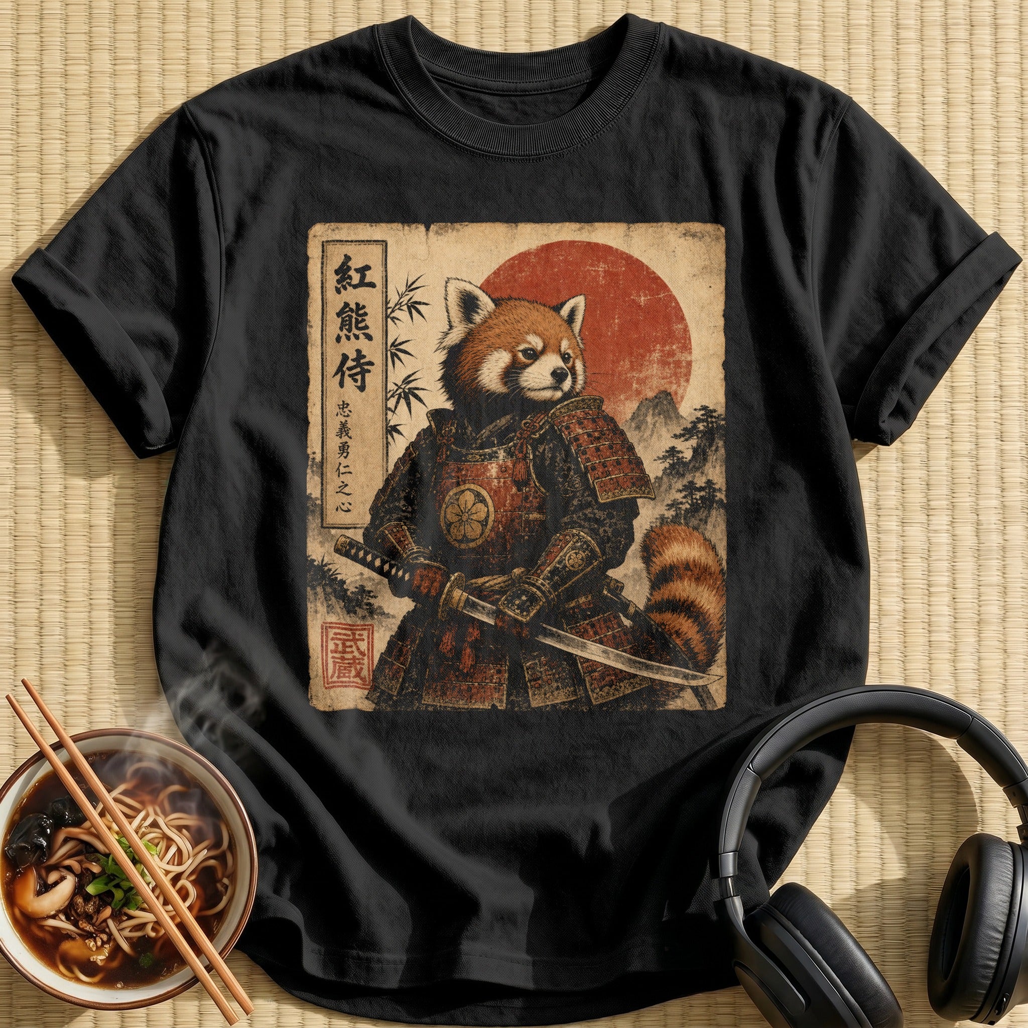 Red Panda Warrior Bamboo Mountains