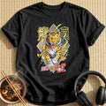 Roaring Yellow Tiger Lightning Kanji - Black