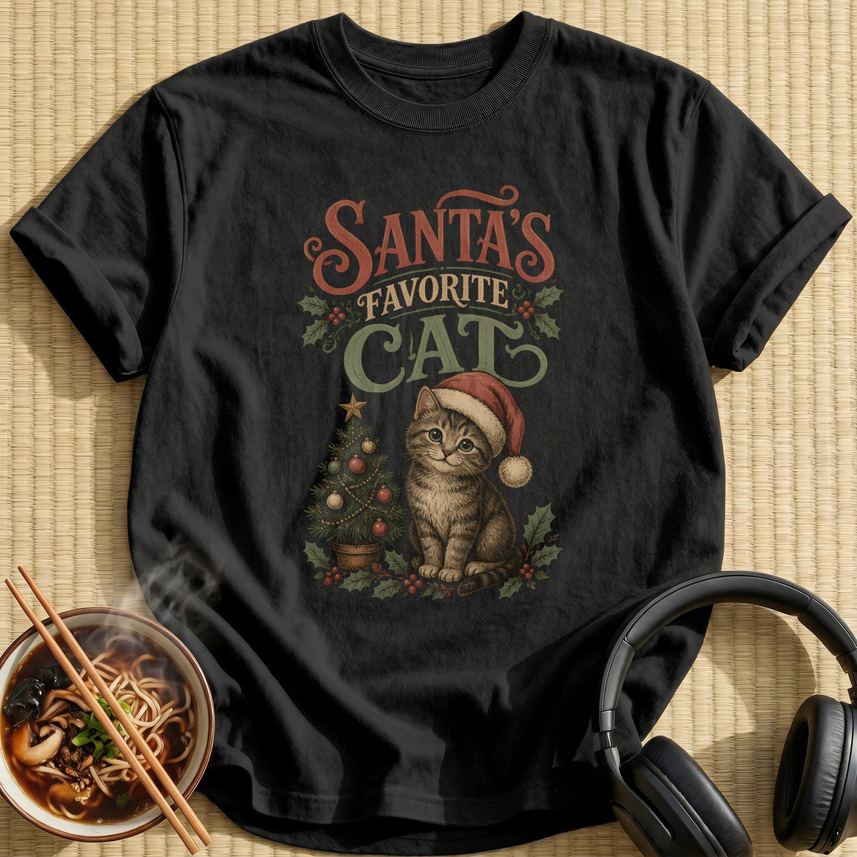 Santa's Favorite Cat 33 - Black