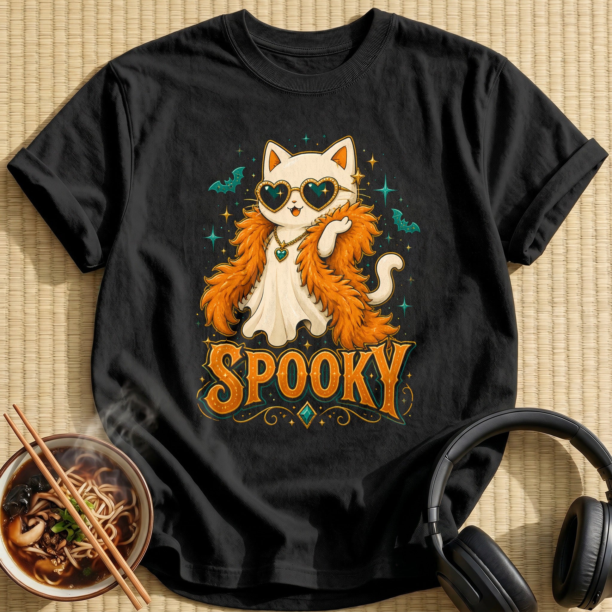 Spooky Glam Cat - Black