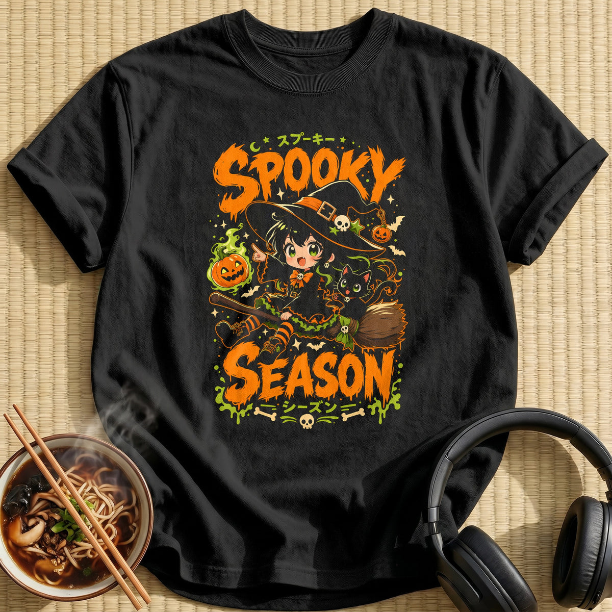 Spooky Season Anime Witch - Black