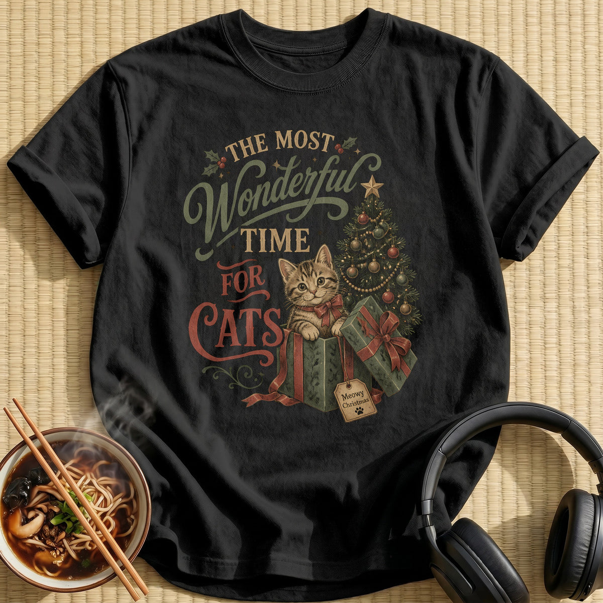 The Most Wonderful Time For Cats 65 - Black