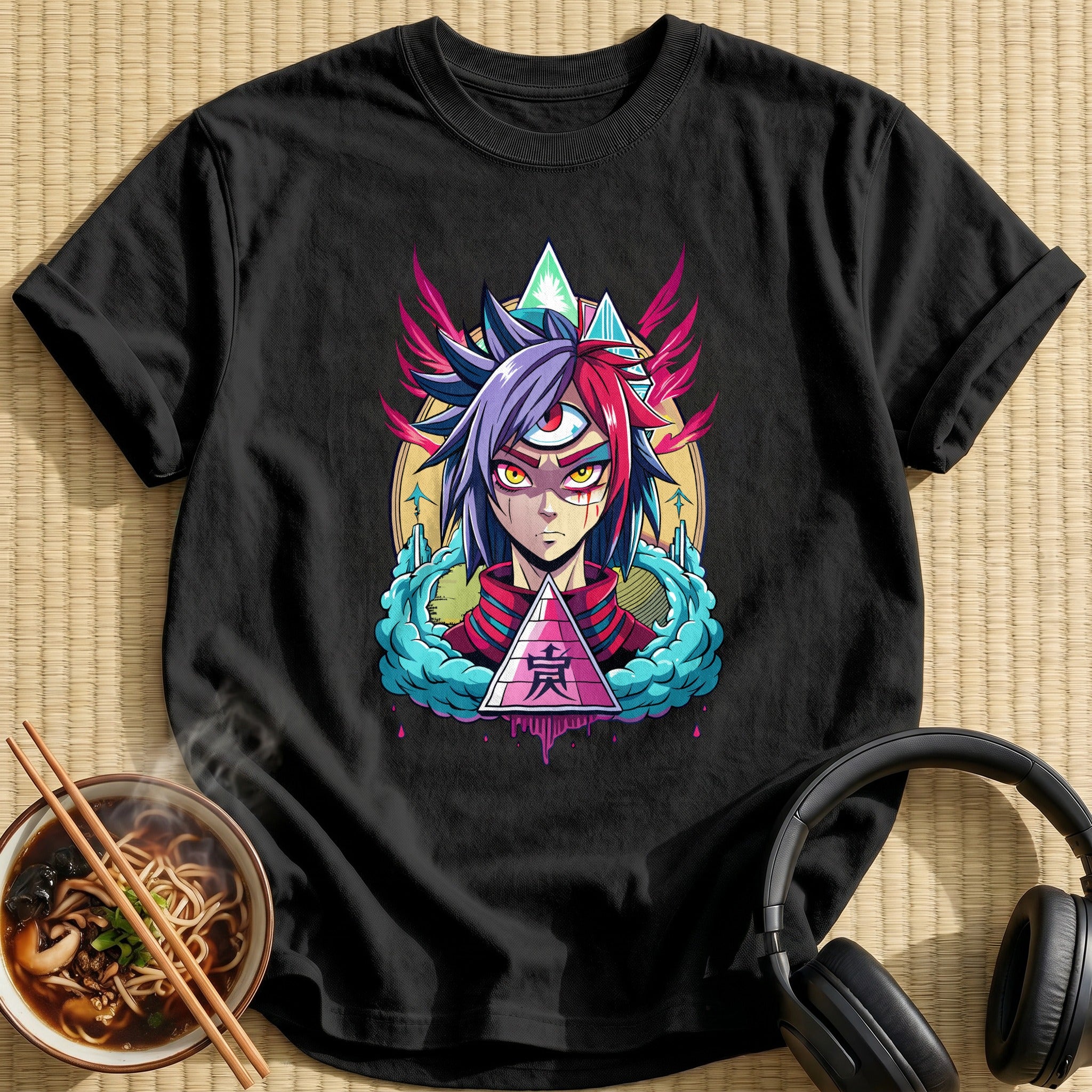 Third Eye Anime Warrior Pyramid - Black