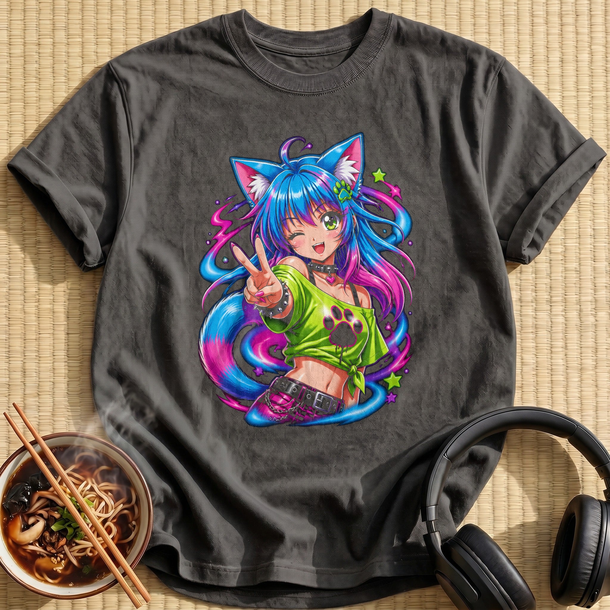 Catgirl Mascot 46 - Charcoal