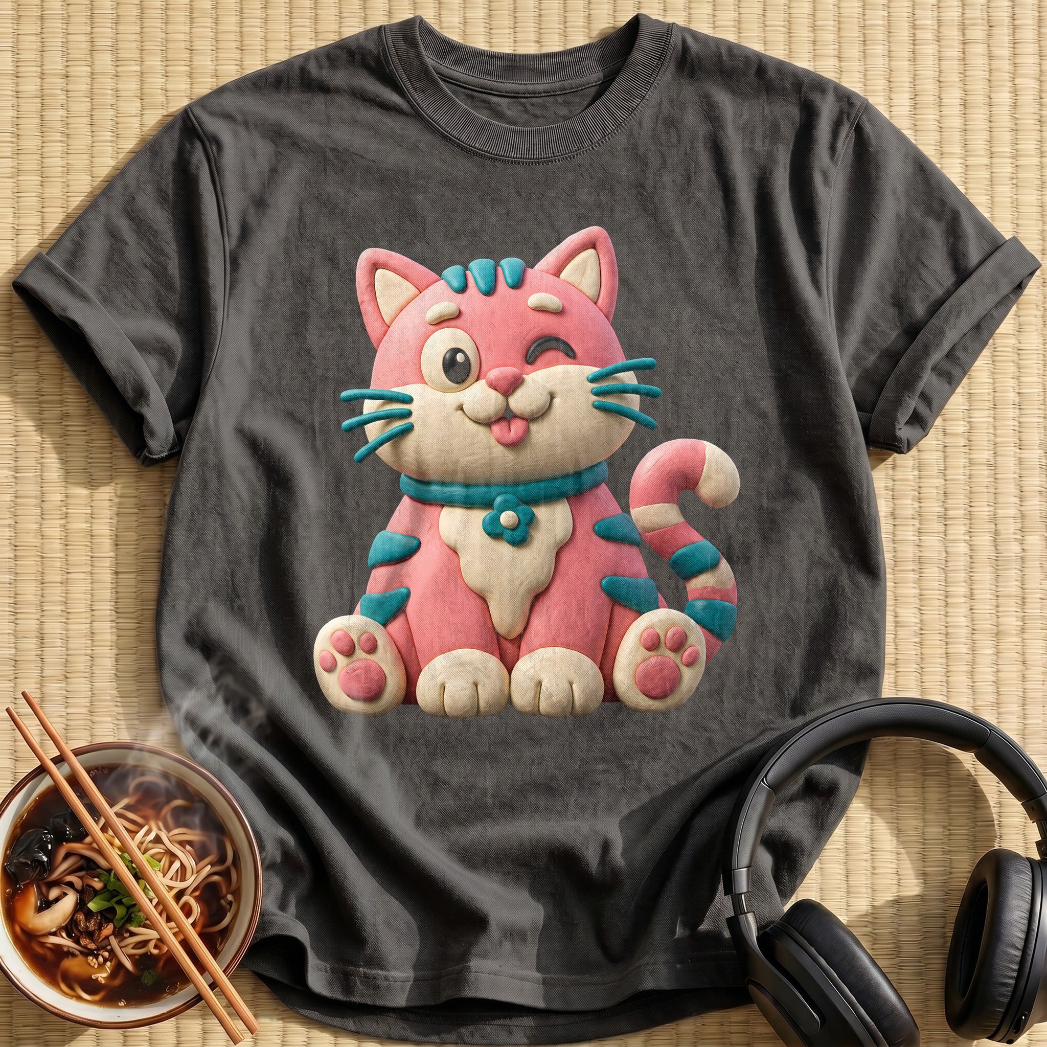 Claymation Cat 65 - Charcoal