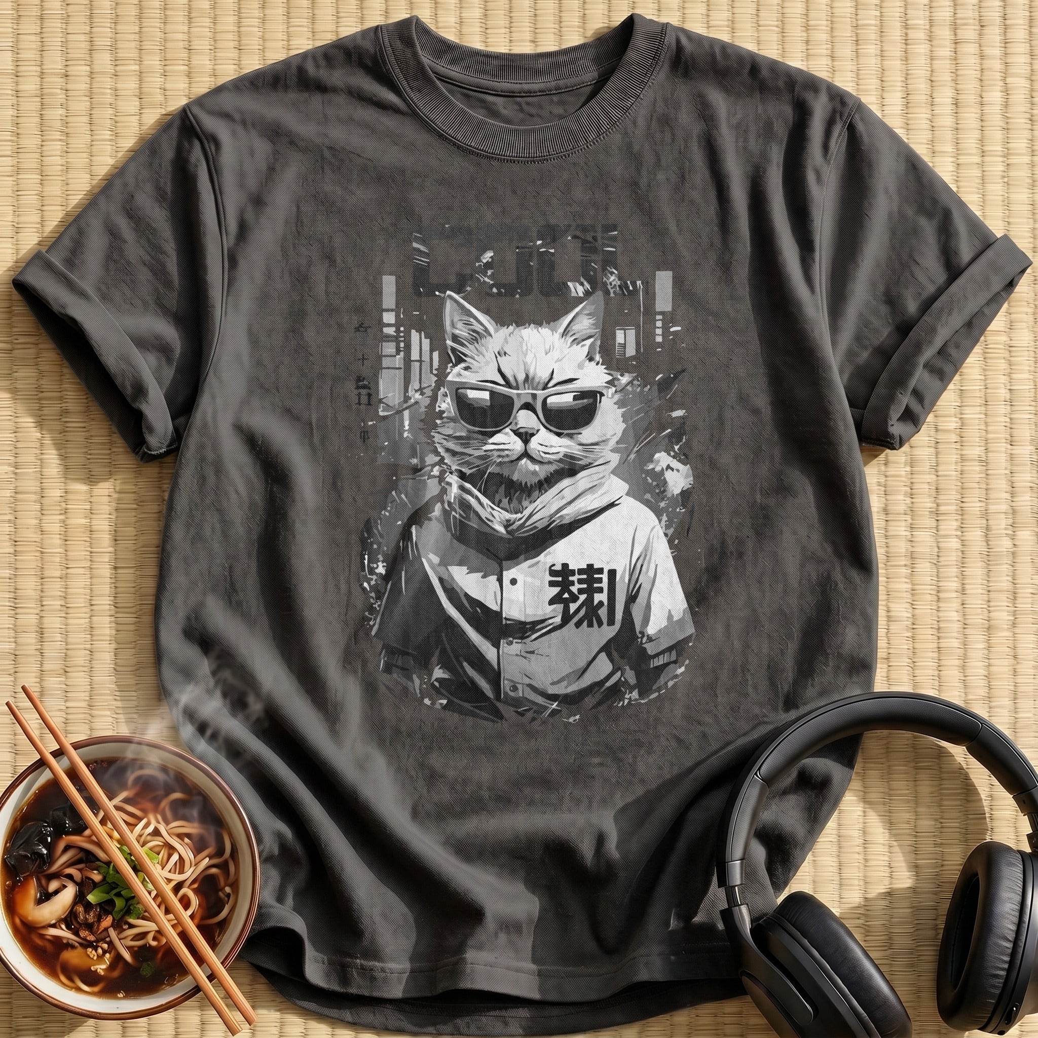 Cool Cat Sunglasses Baseball Jersey - Charcoal