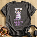 Cute Chibi Girl Kitty Hoodie - Charcoal