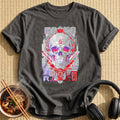 Cyber Pentagram Skull Red Eyes - Charcoal