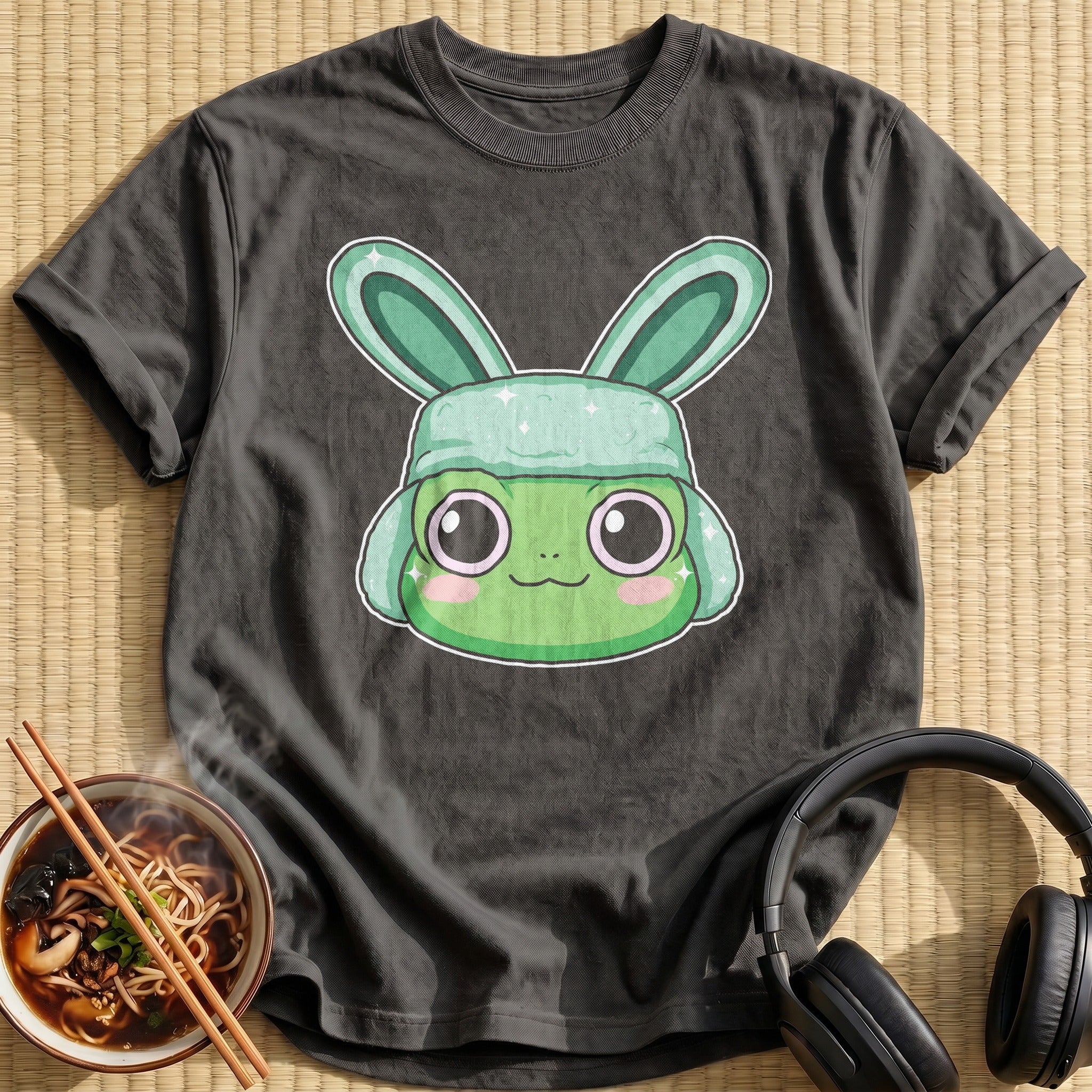 Frog Mint Bunny Hood